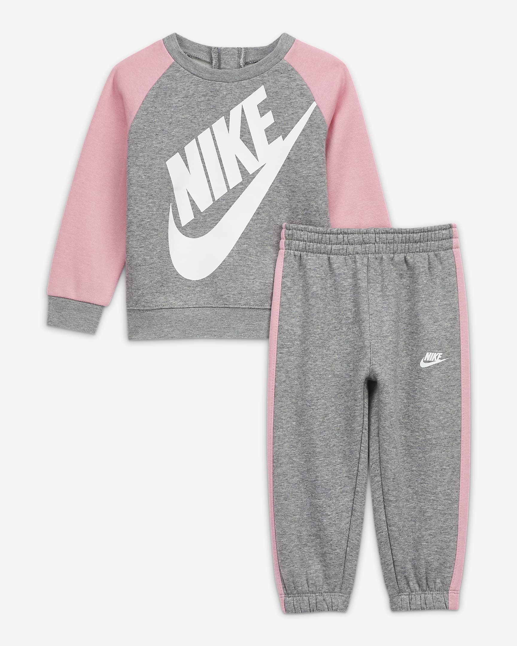 Nike Conjunto de sudadera y pantalón (12-24M) - Bebé - Gris oscuro jaspeado