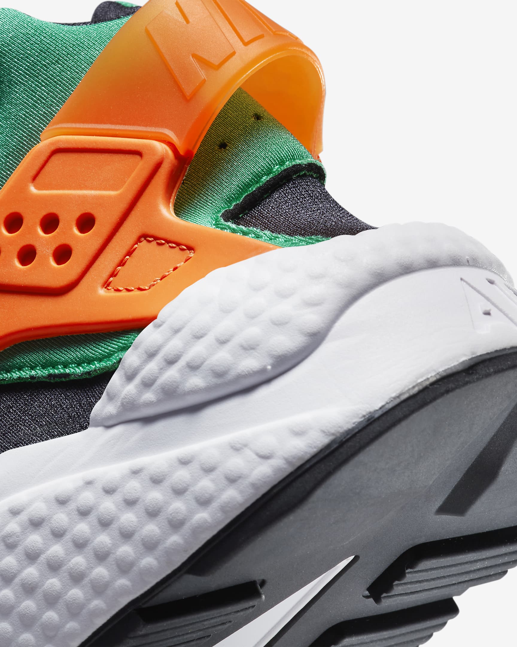 Nike Air Huarache Men's Shoes - White/Stadium Green/Black/Safety Orange