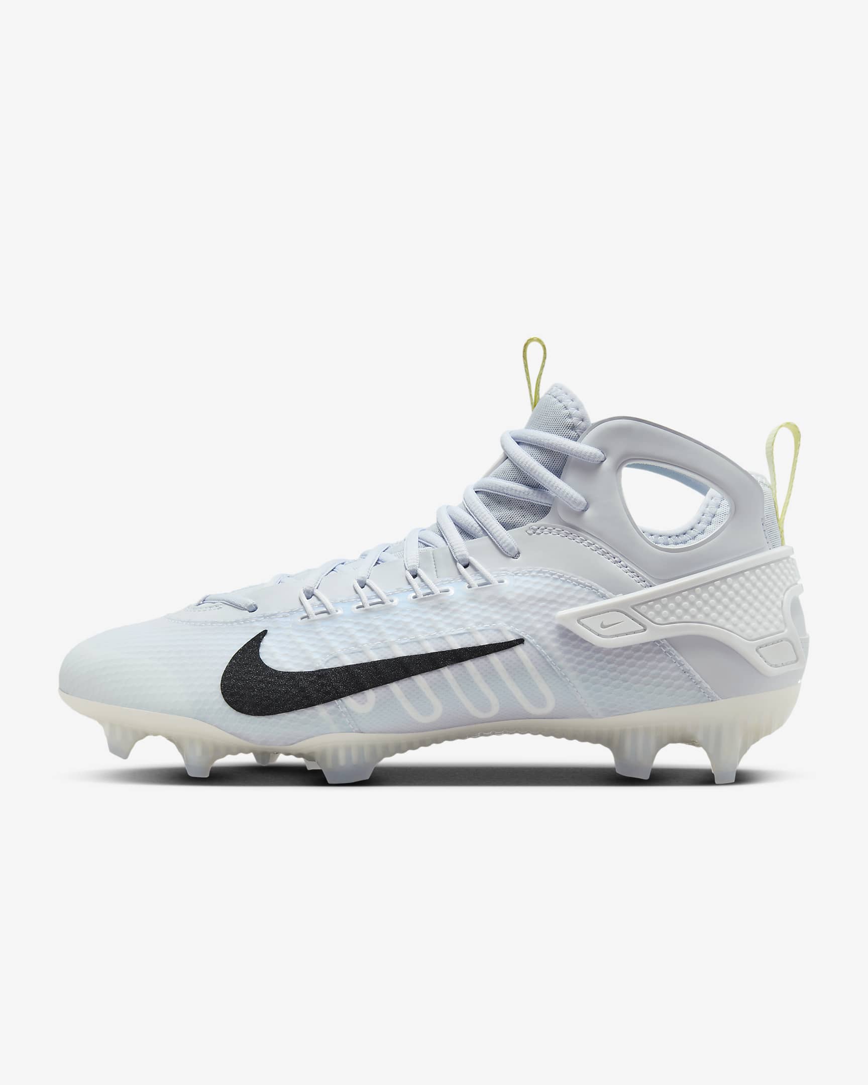 Tacos de lacrosse Nike Huarache 9 Elite Mid LAX SE - Gris fútbol/Blanco/Verde luminoso/Negro