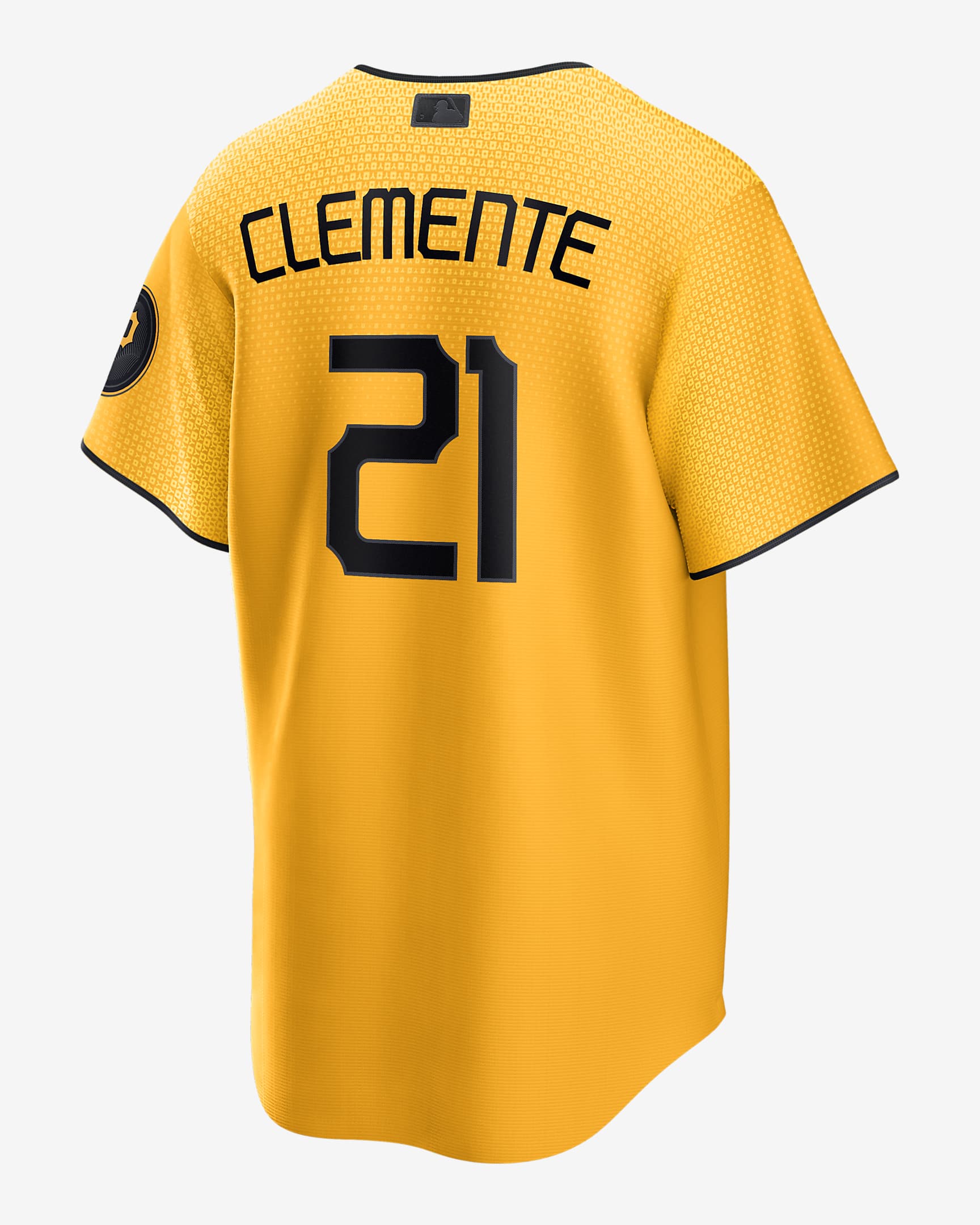 MLB Pittsburgh Pirates City Connect (Roberto Clemente) Men's Replica Baseball Jersey - Sundown/Black