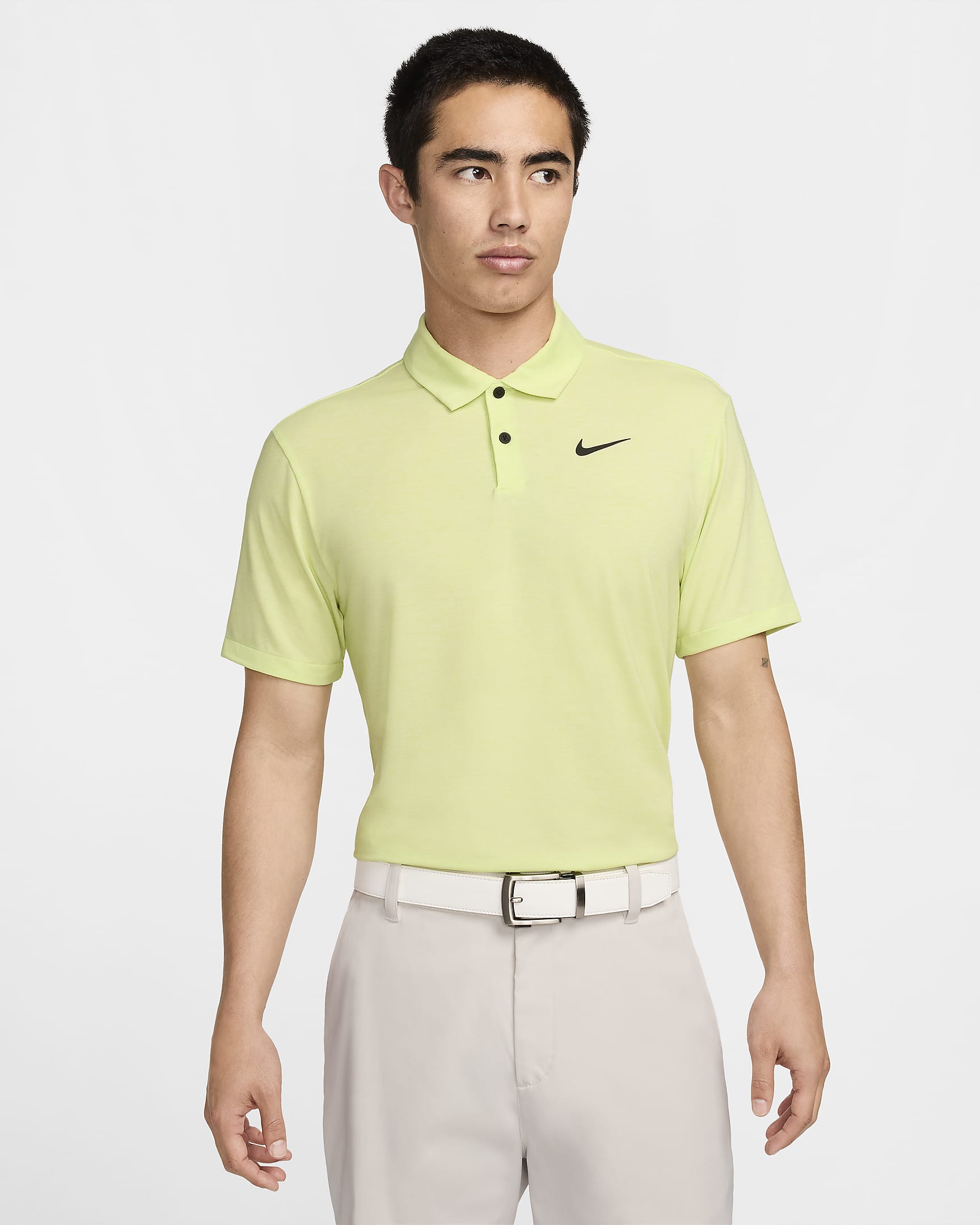 Nike Dri-FIT Tour Men's Golf Polo - Light Lemon Twist/Black