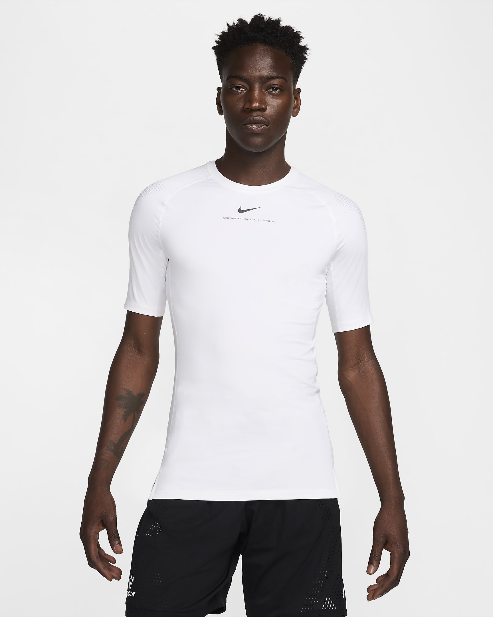 NOCTA Men's Short-Sleeve Base Layer Top - White/Black