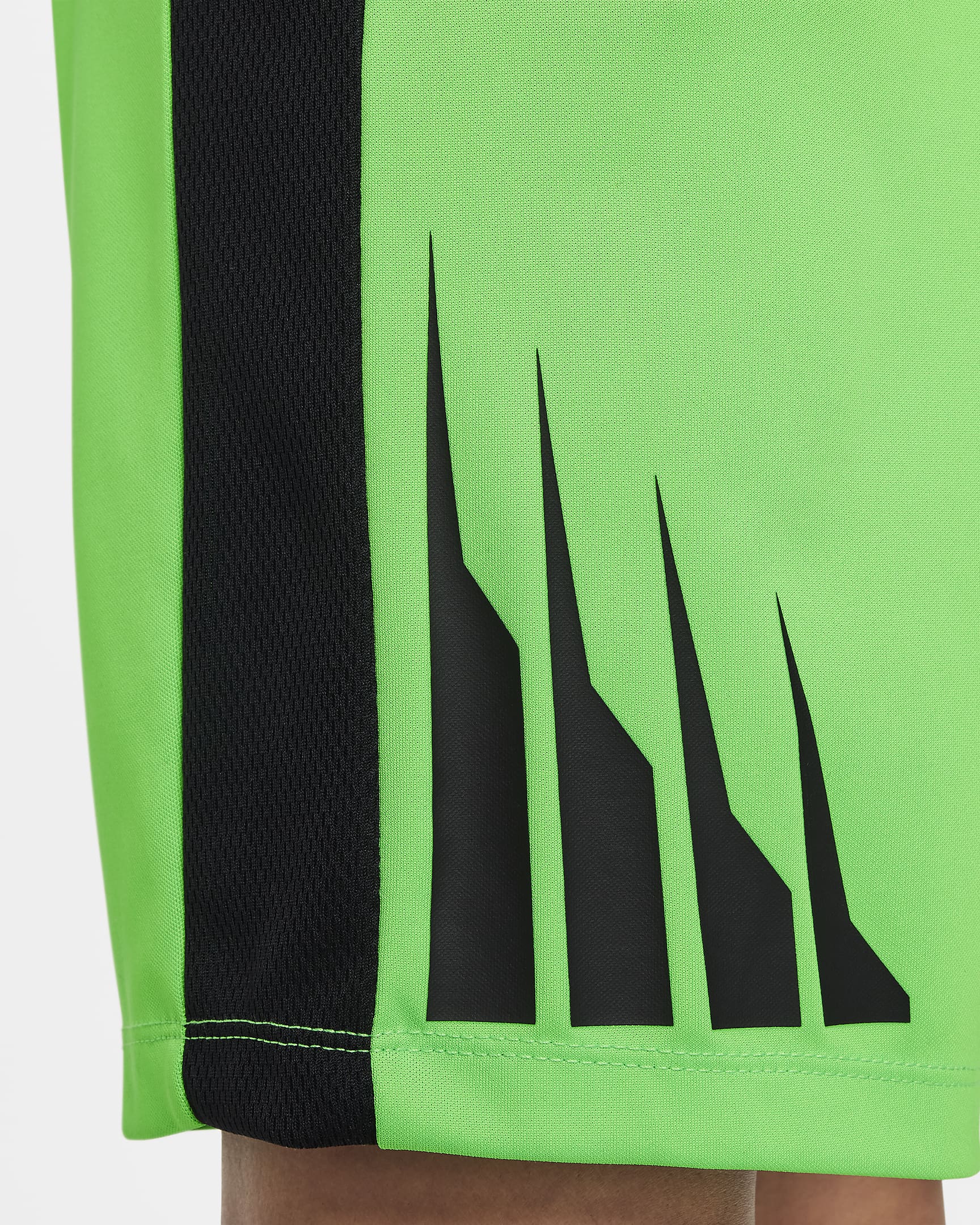 Shorts de fútbol Dri-FIT para niños talla grande Academy23 CR7 - Verde strike/Negro/Negro