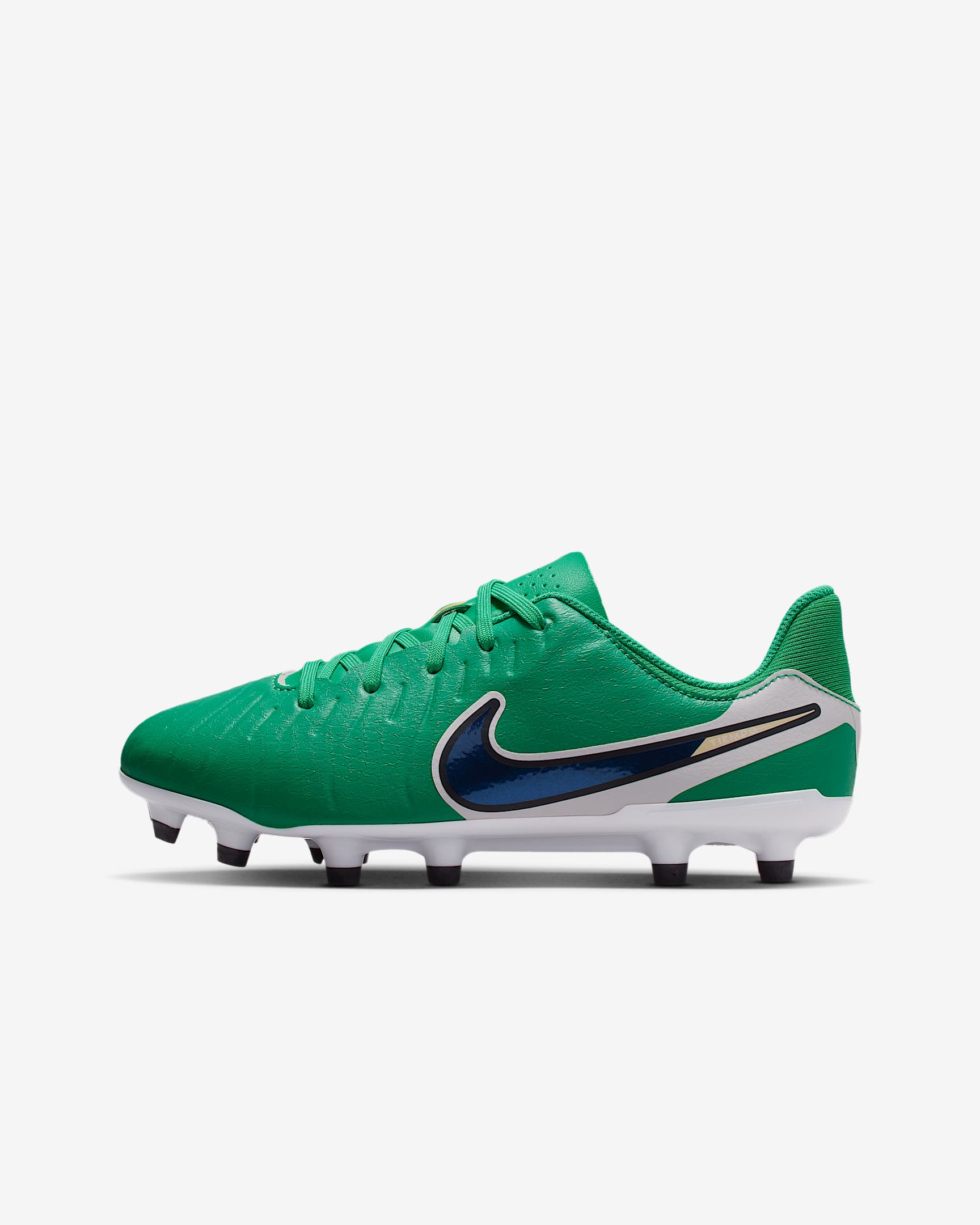 Crampons de foot multi-surfaces à coupe basse Nike Jr. Tiempo Legend 10 Academy LV8 pour ado - Stadium Green/Dark Obsidian