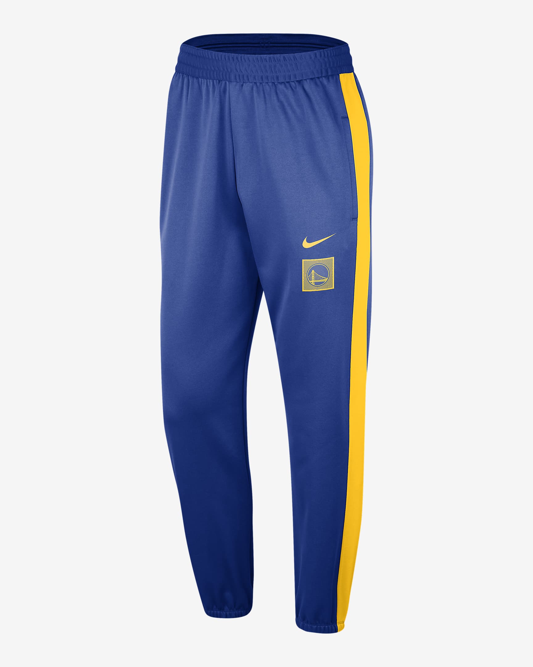 Golden State Warriors Starting 5 Men's Nike Therma-FIT NBA Pants - Rush Blue/Amarillo/Amarillo