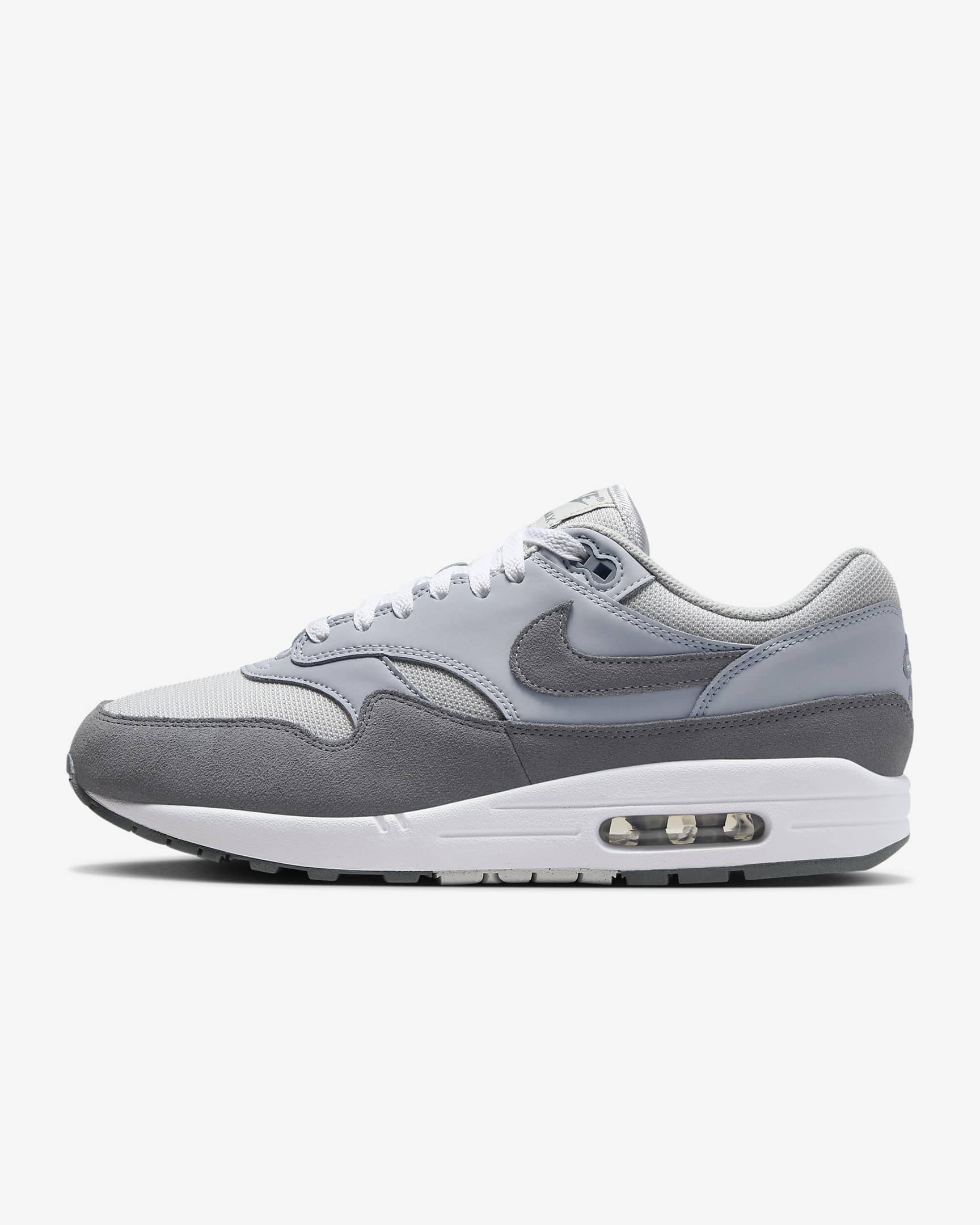 Tenis para hombre Nike Air Max 1 - Polvo fotón/Gris lobo/Blanco/Gris humo