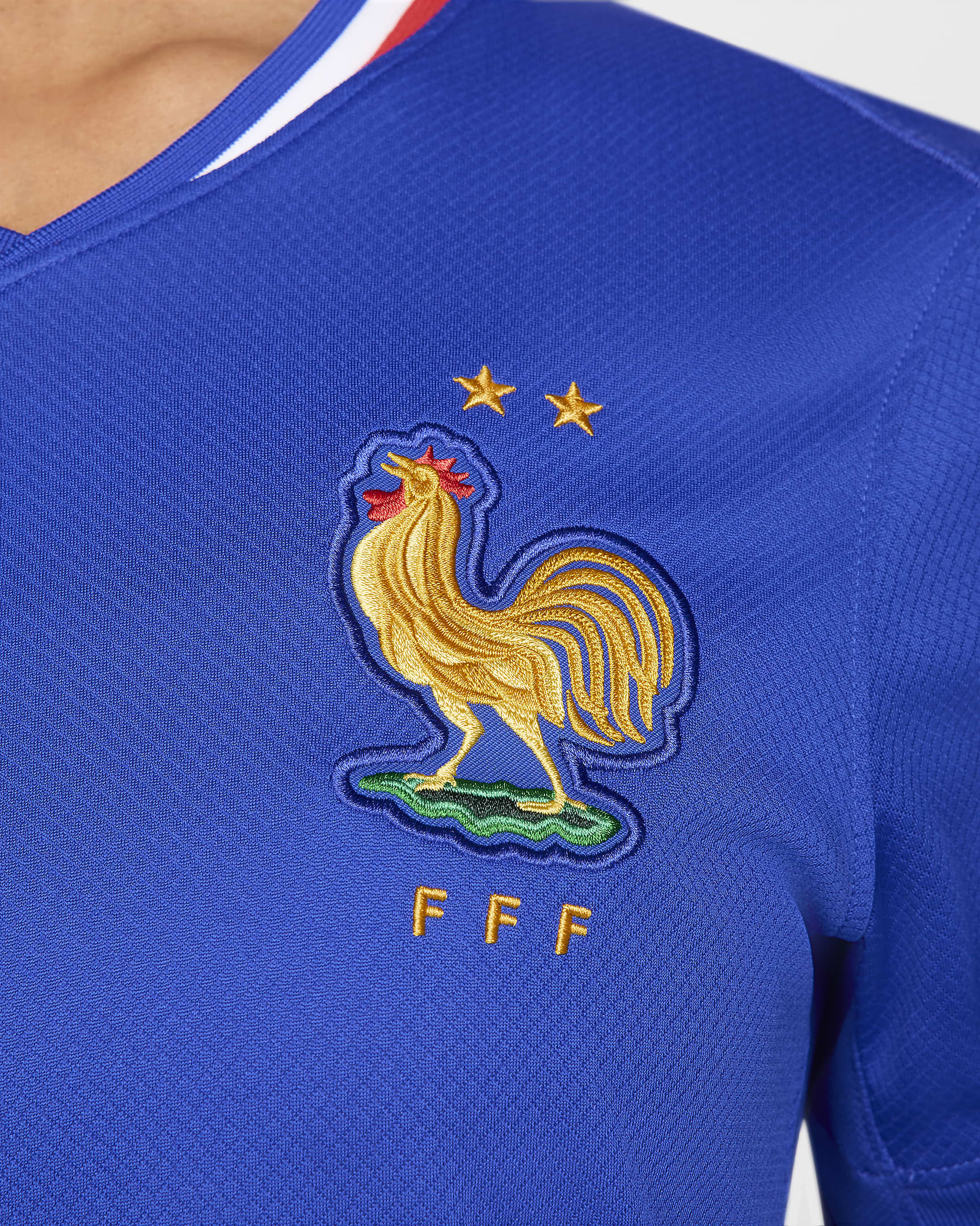 FFF (férficsapat) 2024/25 Stadium hazai Nike Dri-FIT női replika futballmez - Bright Blue/University Red/Fehér