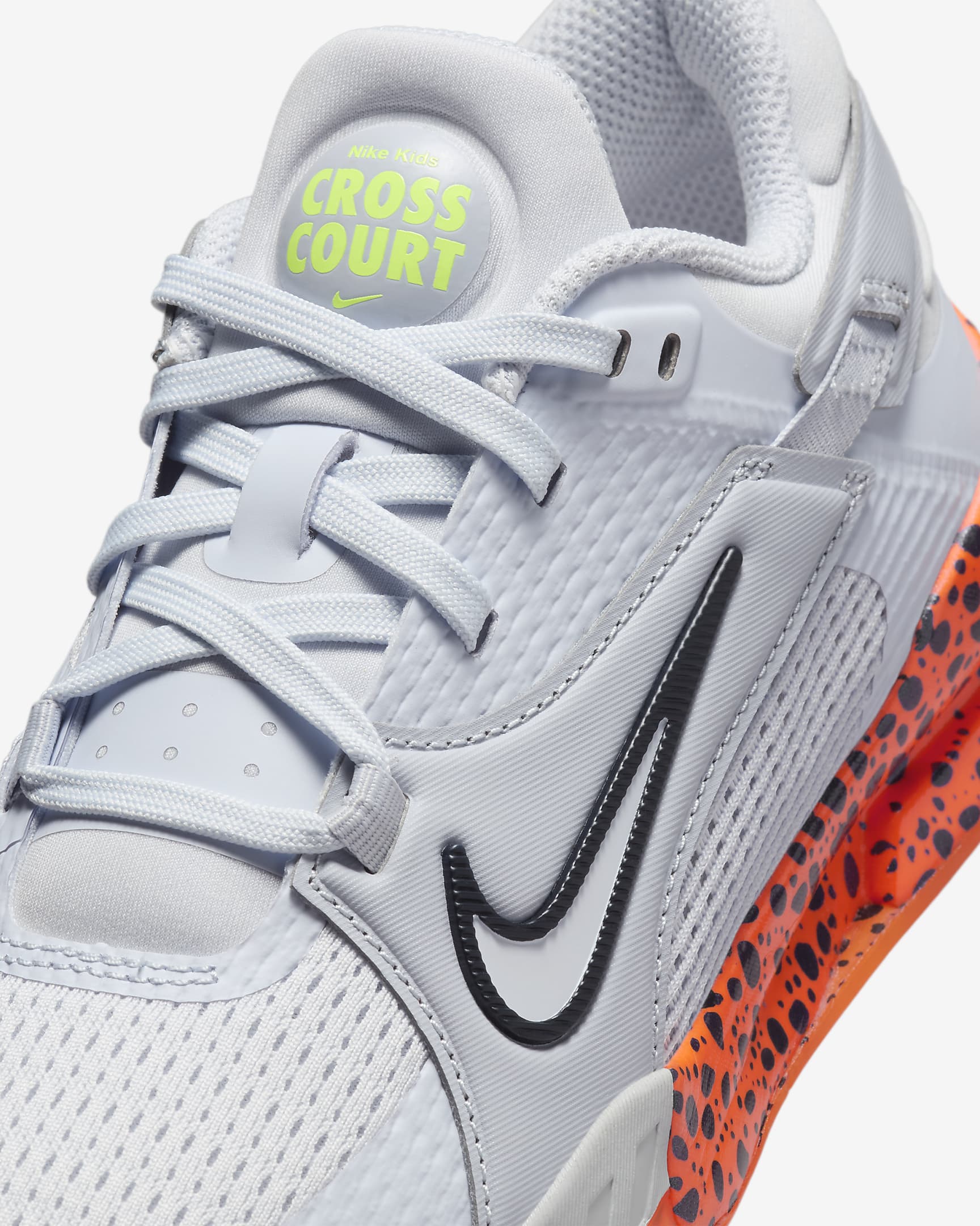 Nike Crosscourt Electric Schuh (ältere Kinder) - Football Grey/Sky Grey/Total Orange/Dark Obsidian