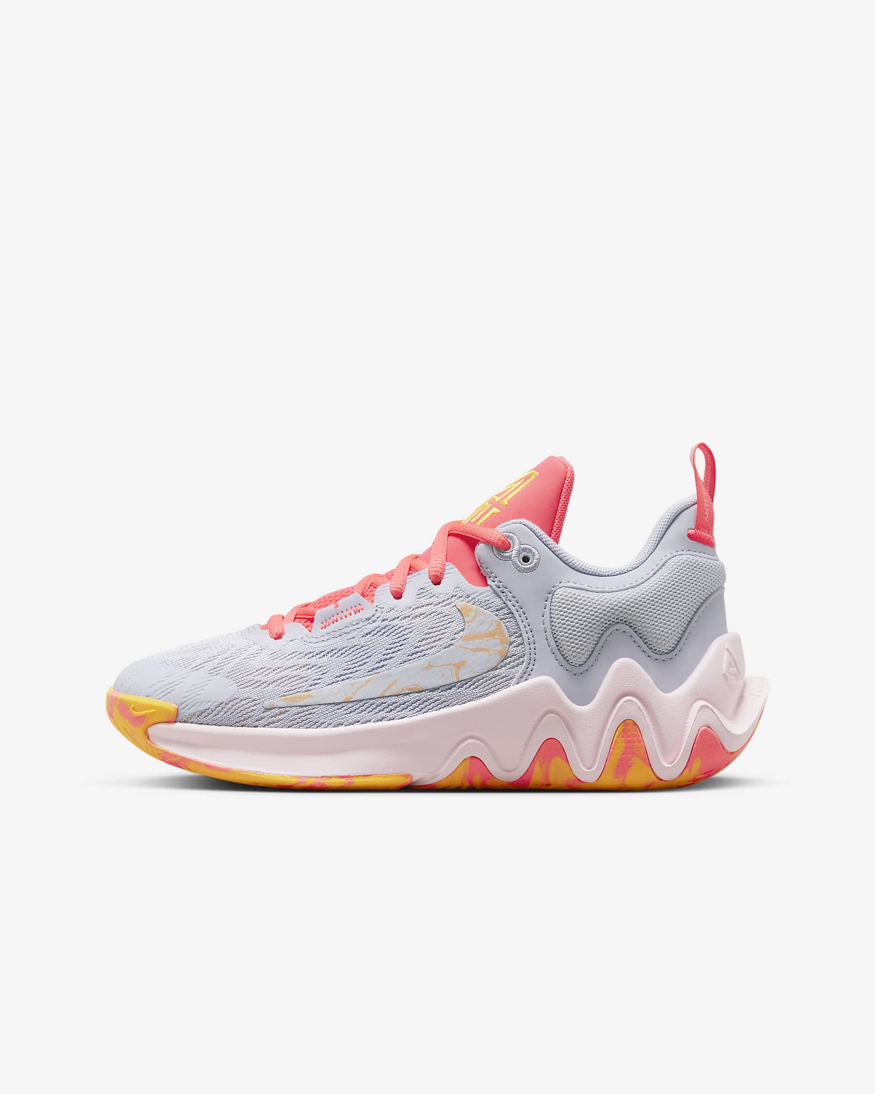 Giannis Immortality 2 Older Kids' Basketball Shoes - Hot Punch/Pink Foam/Laser Orange/University Blue