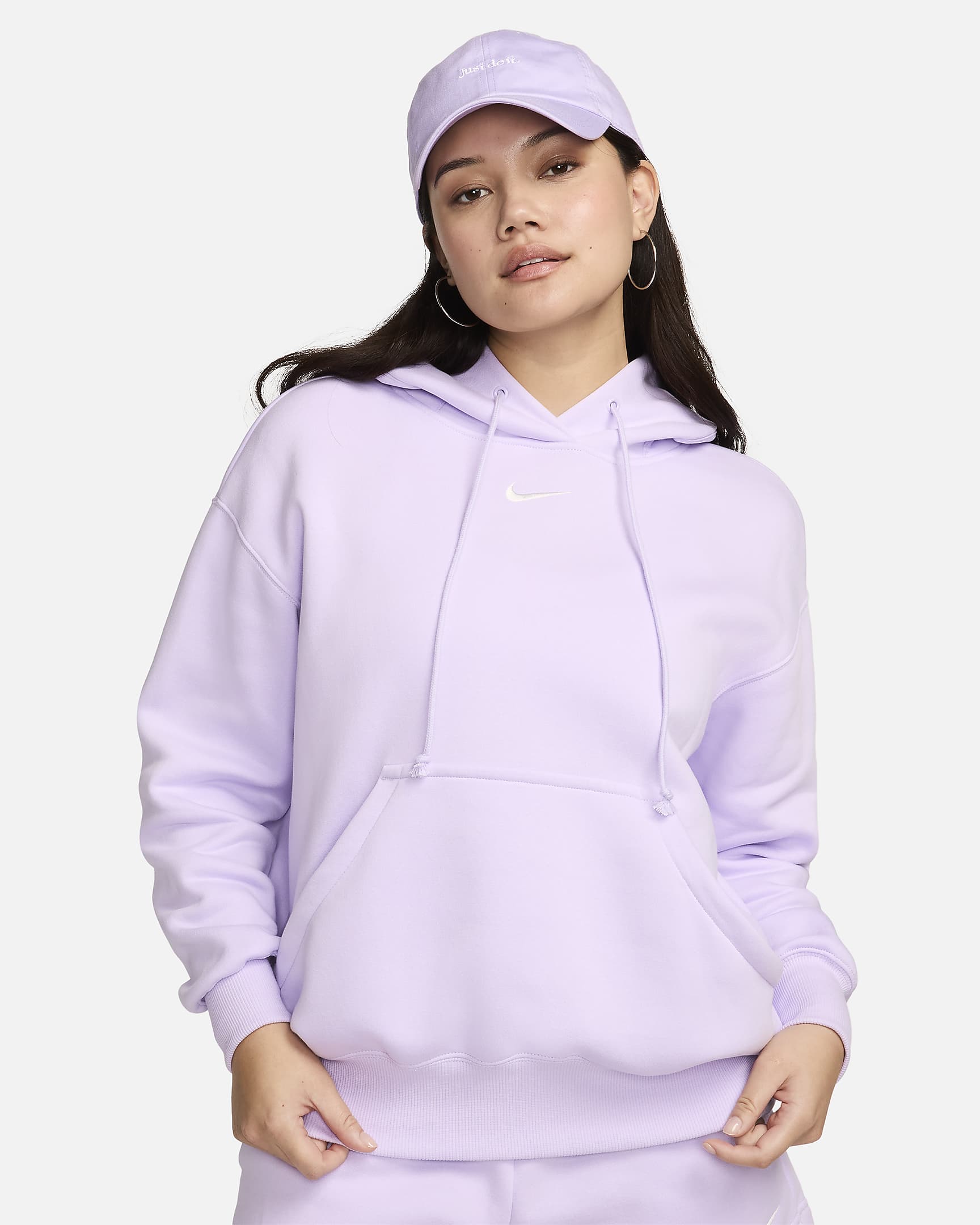 Sweat à capuche oversize Nike Sportswear Phoenix Fleece pour femme - Violet Mist/Sail