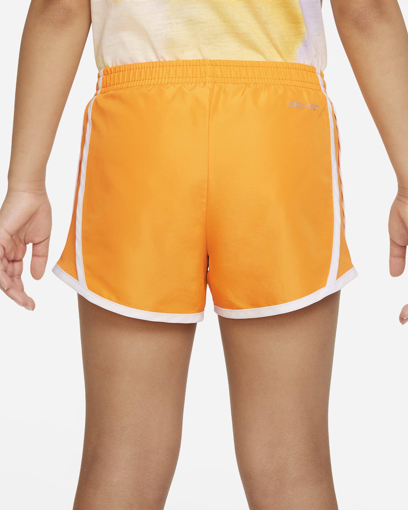 Nike Dri-FIT Tempo Little Kids' Shorts - Vivid Orange/White