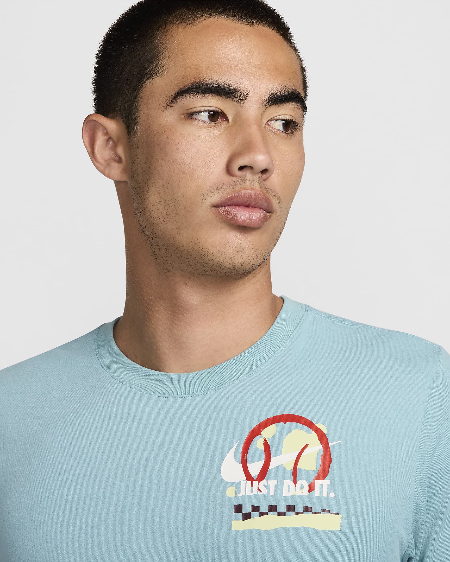 เสื้อยืดเทนนิสผู้ชาย Dri-FIT NikeCourt - Denim Turquoise