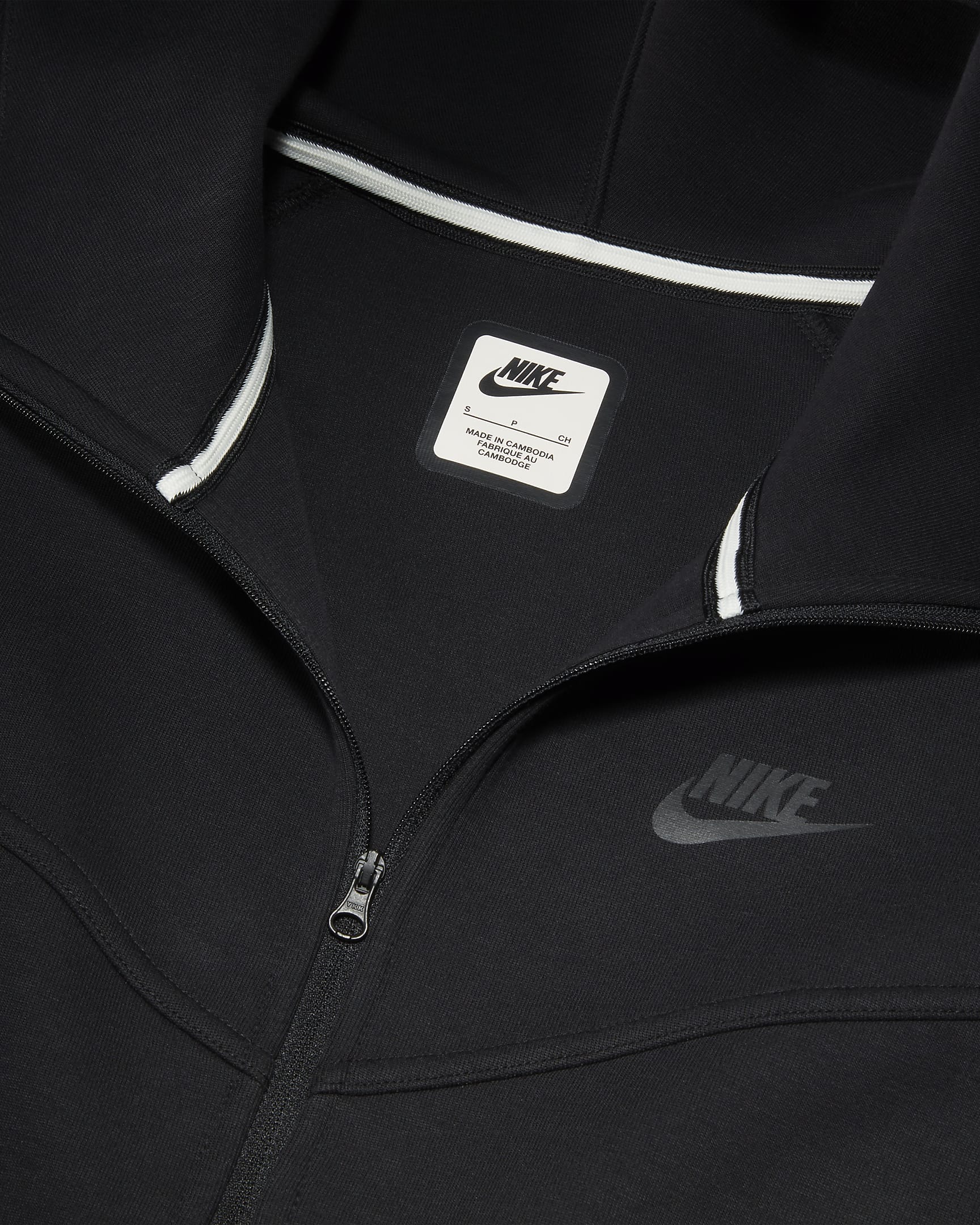 Damska bluza z kapturem i zamkiem na całej długości Nike Sportswear Tech Fleece Windrunner - Czerń/Czerń