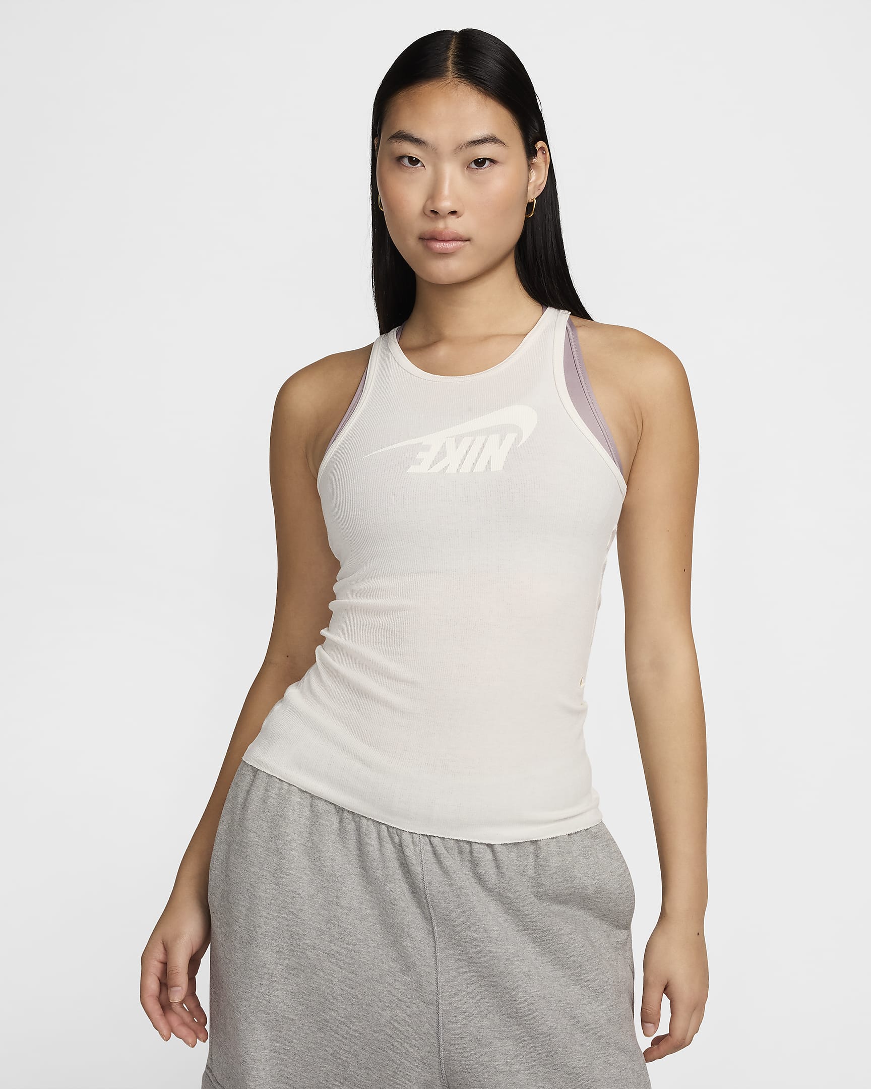 Nike Sportswear Women's Ribbed Tank Top - Sail/Sail