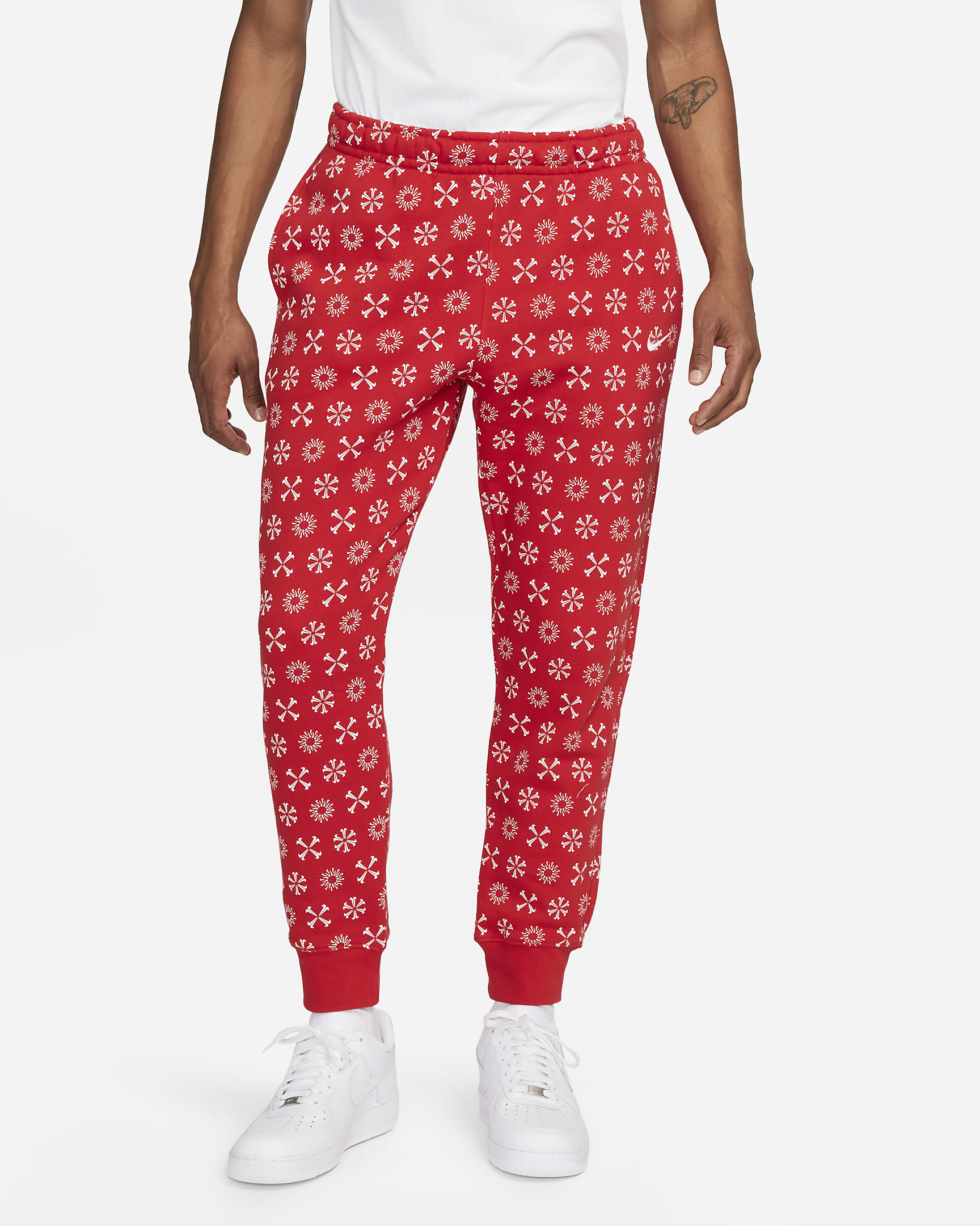 Nike Sportswear Club Fleece Men's Monogram Joggers - University Red