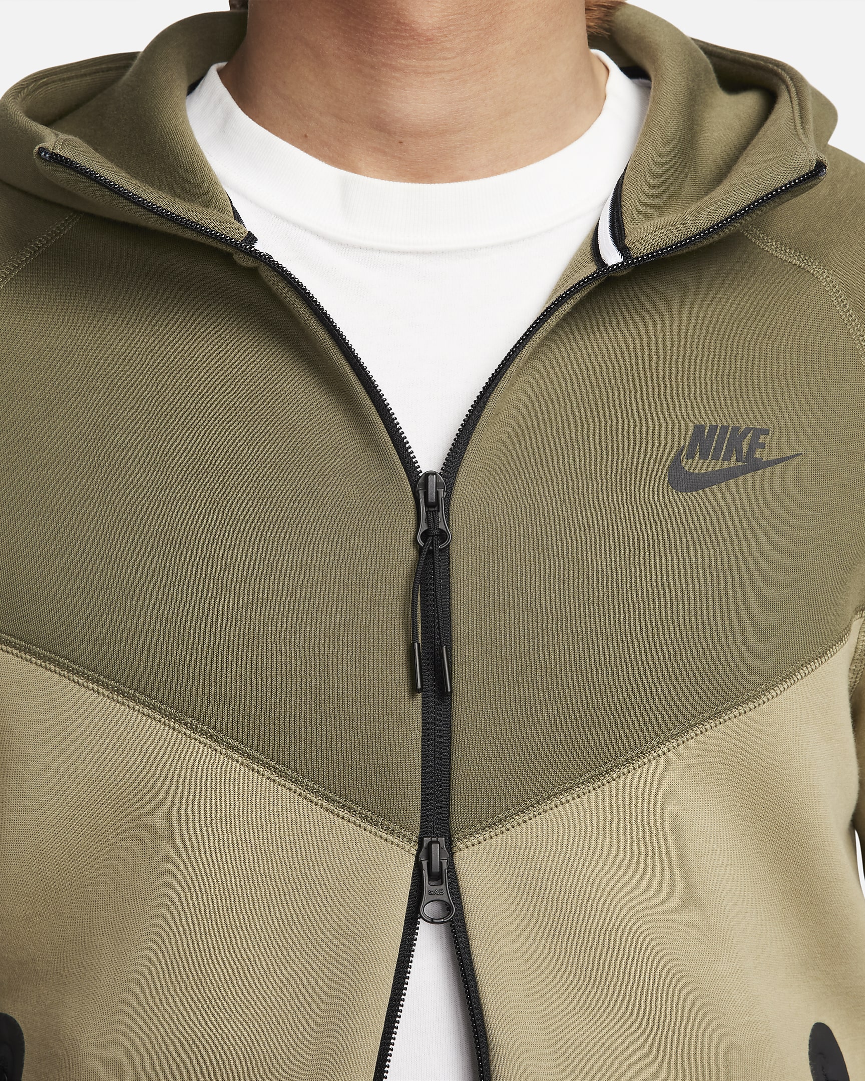 Nike Sportswear Tech Fleece Windrunner Men's Full-Zip Hoodie - Neutral Olive/Medium Olive/Black