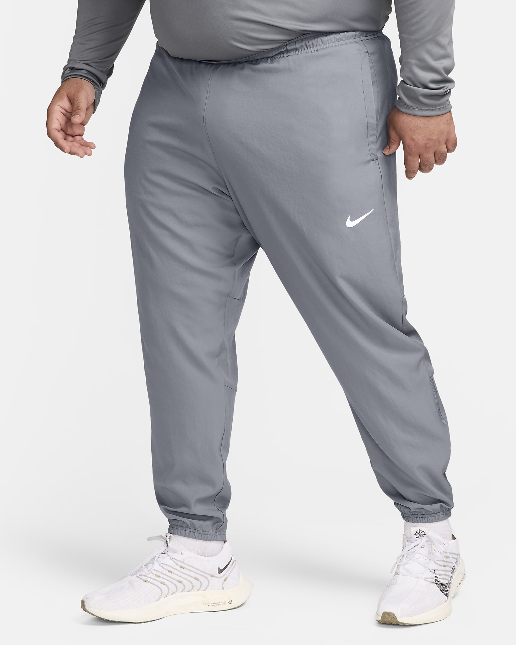 Nike Challenger Men's Dri-FIT Woven Running Trousers - Smoke Grey/Black