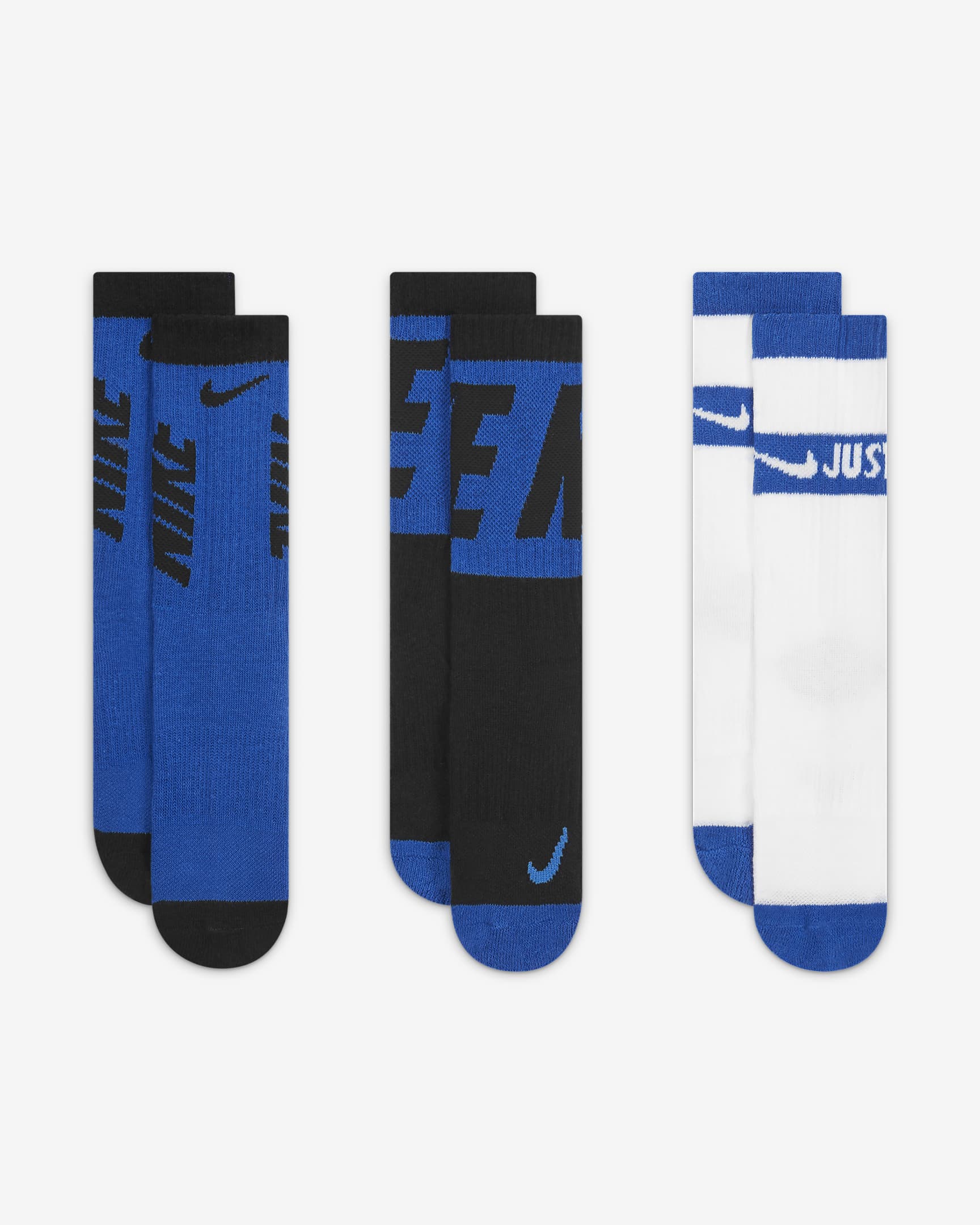 Nike Sportswear Little Kids' Crew Socks (3-Pack) - Game Royal