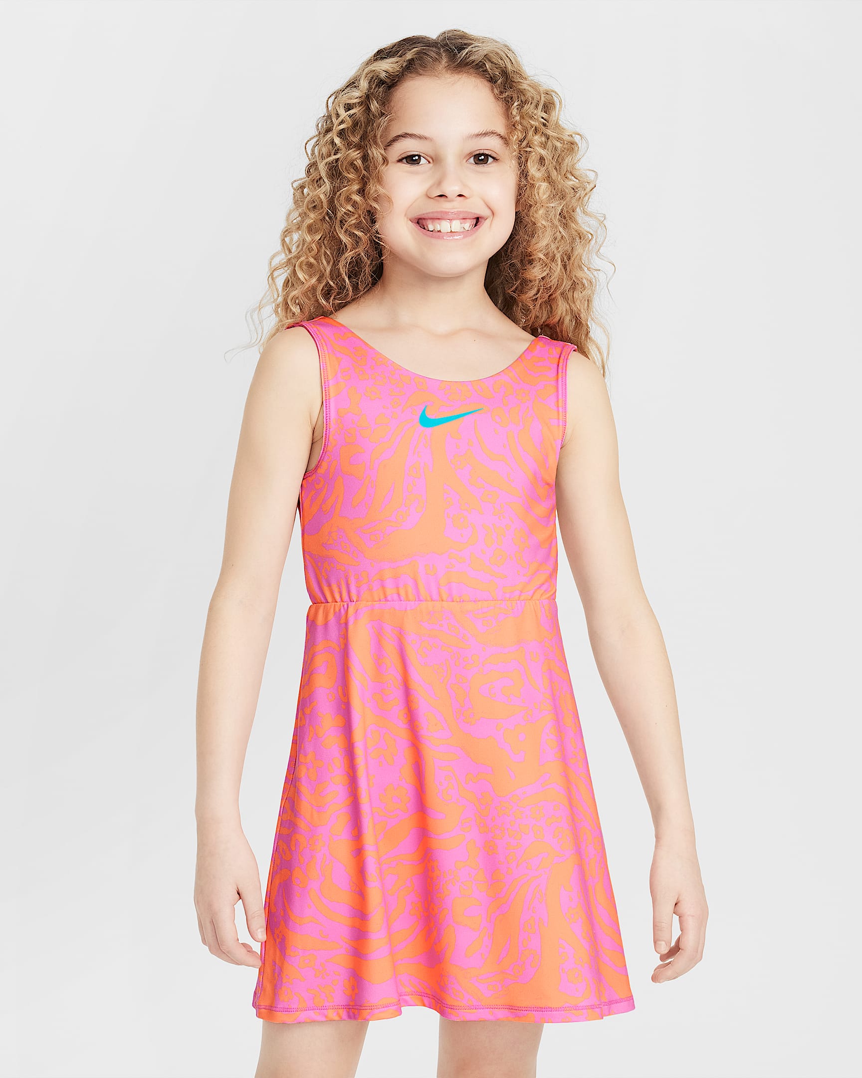 Módní šaty Nike Dri-FIT Wild Flower pro malé děti - Playful Pink