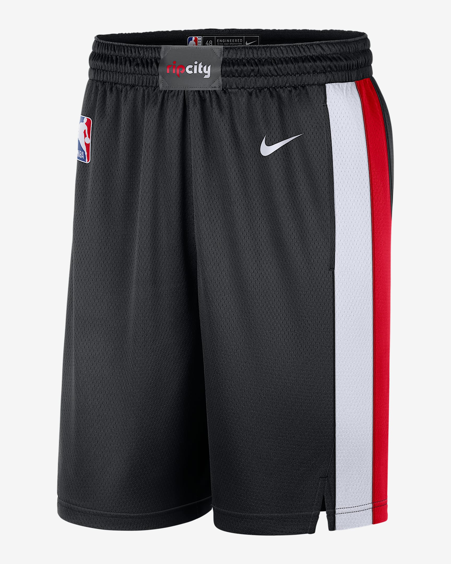 Shorts Nike Dri-FIT de la NBA Swingman para hombre Portland Trail Blazers Icon Edition 2025/26 - Negro/Blanco