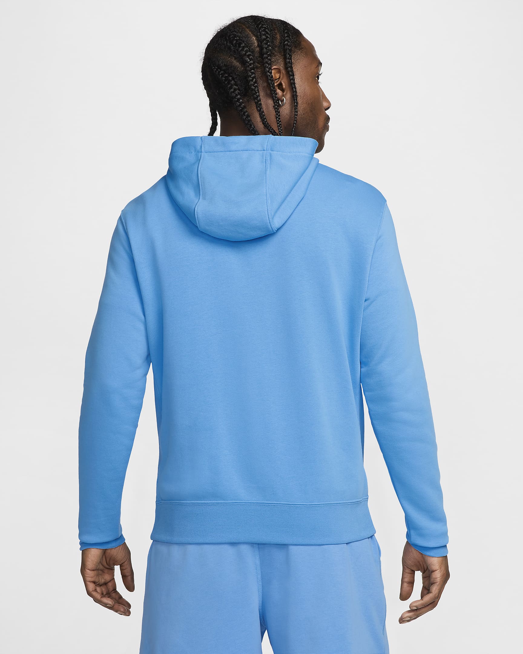 Nike Sportswear Club Erkek Kapüşonlu Sweatshirt'ü - University Blue/University Blue/Beyaz