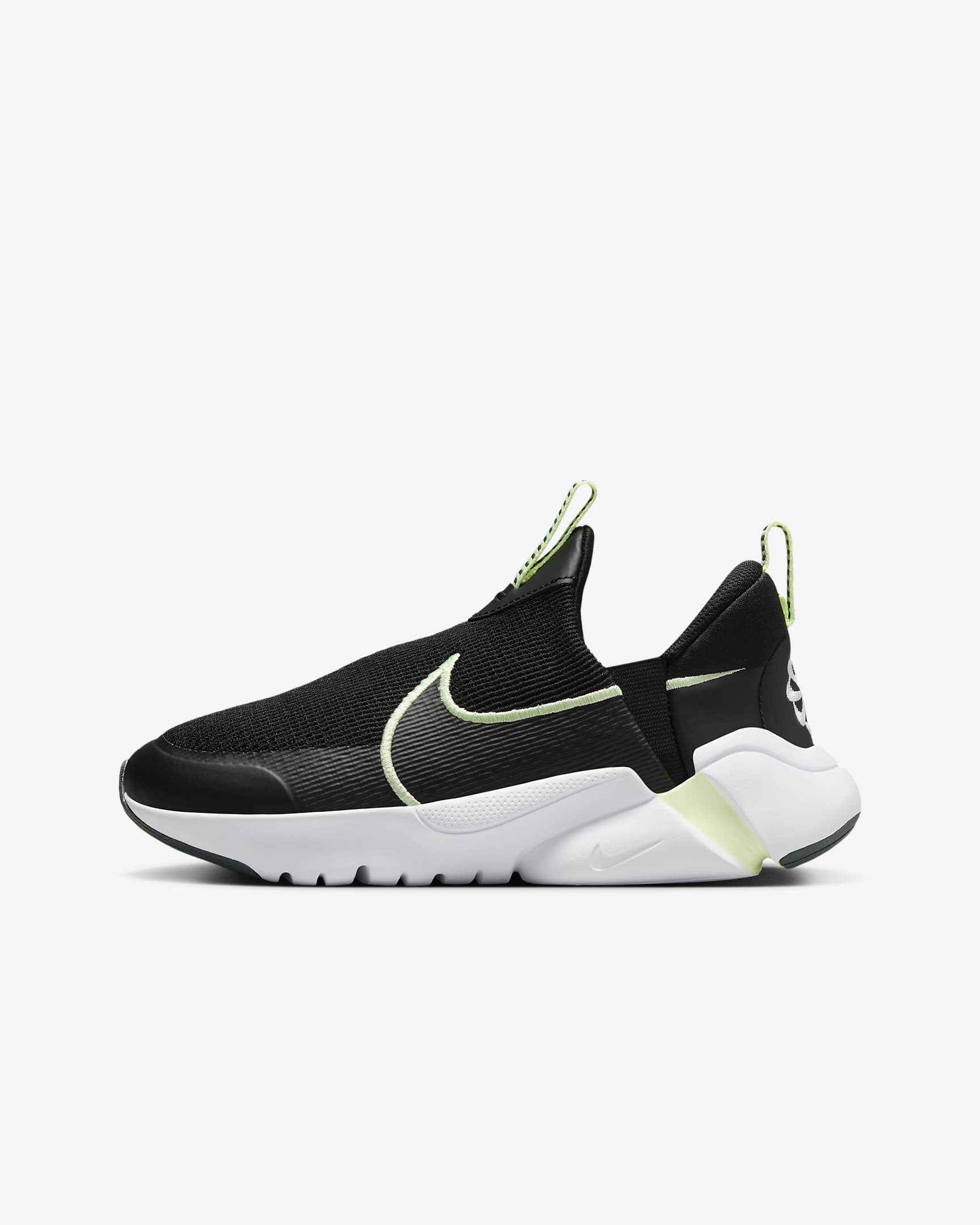 Nike Flex Plus 2 Older Kids' Running Shoes - Black/Vintage Green/White/Barely Volt