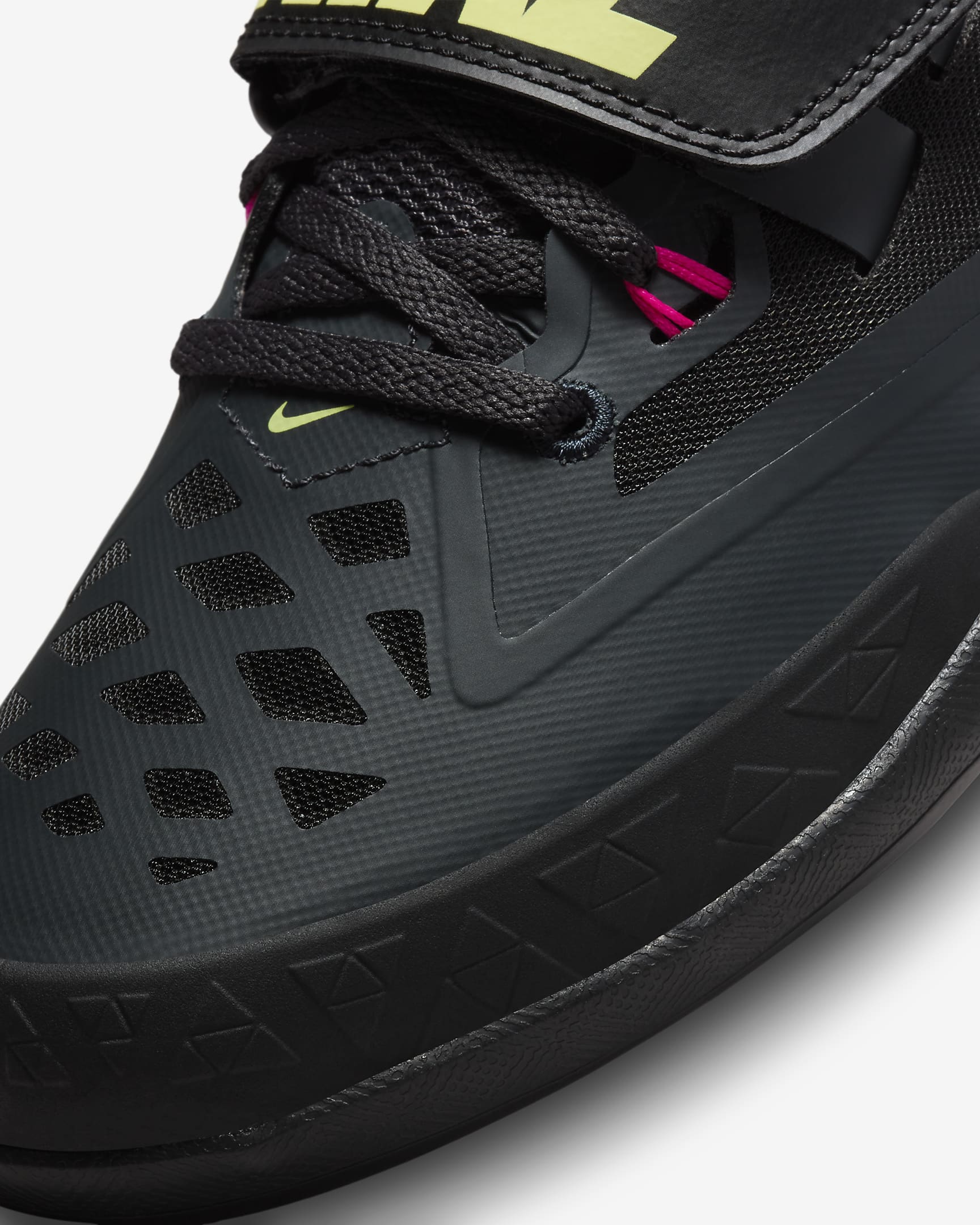 Nike Zoom Rotational 6 Track and field werpschoenen - Anthracite/Zwart/Light Lemon Twist/Fierce Pink