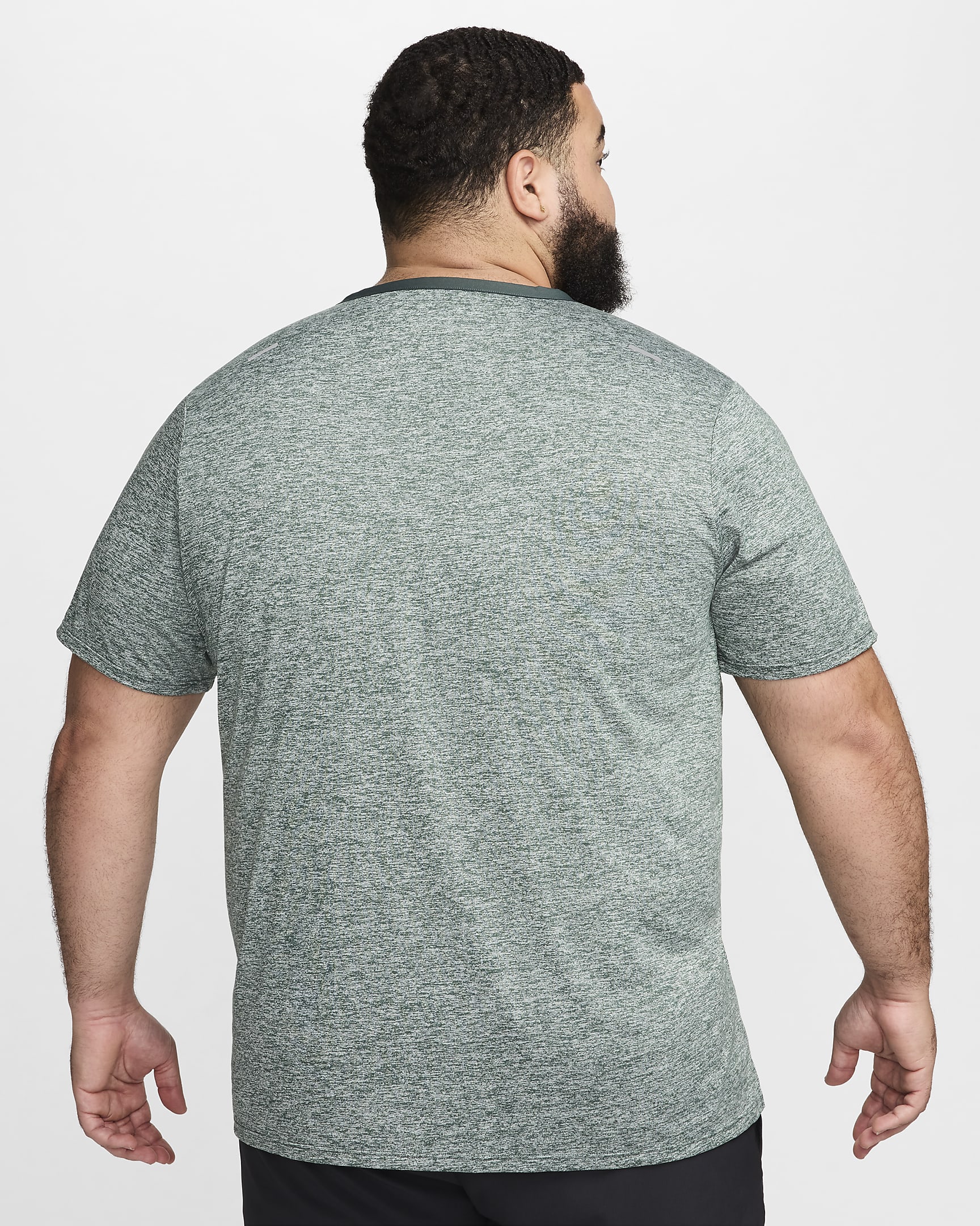 Nike Rise 365 Dri-FIT kortermet løpeoverdel til herre - Vintage Green/Heather