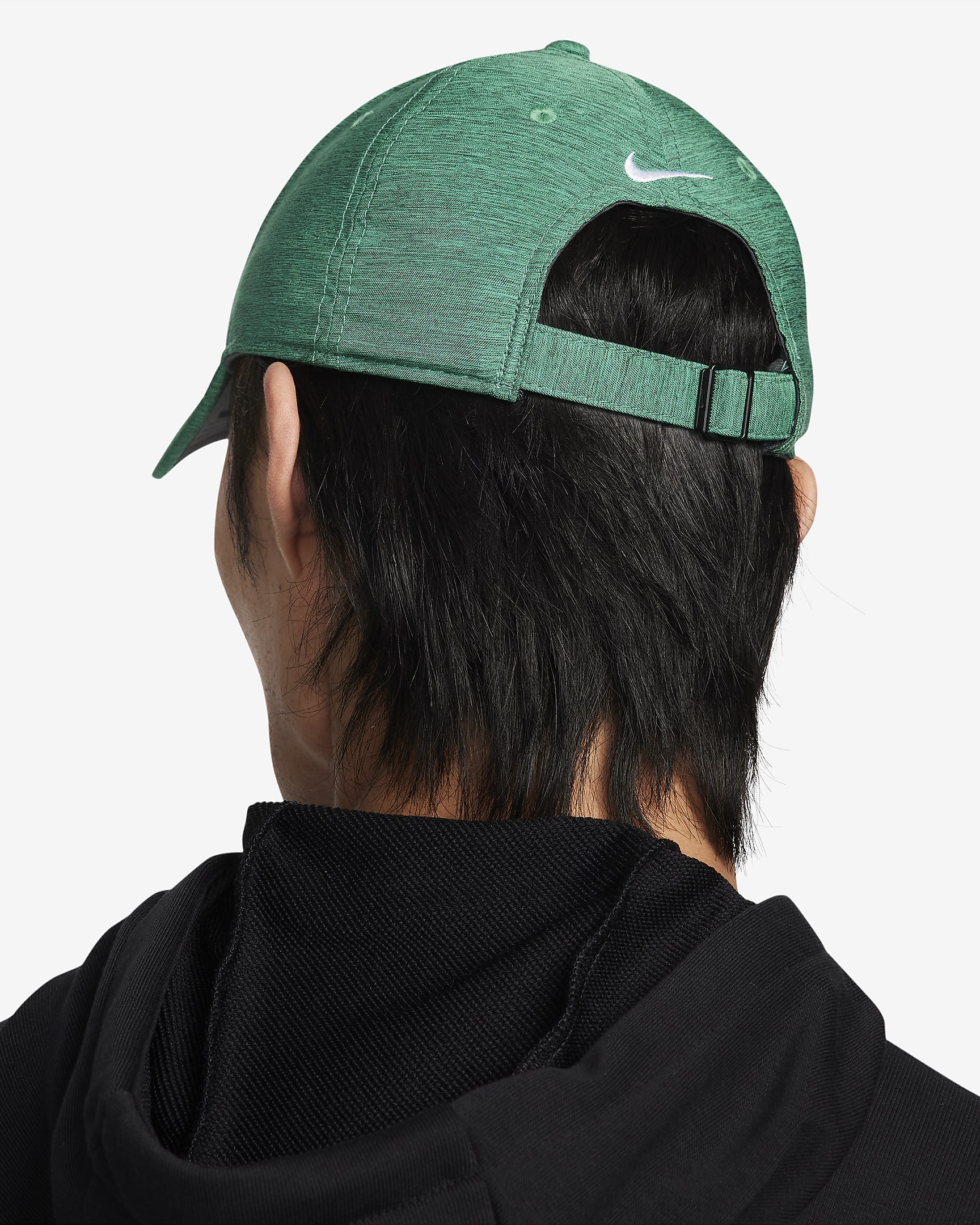 Nike Dri-FIT Club Structured Heathered Cap - Stadium Green/Vintage Green/White