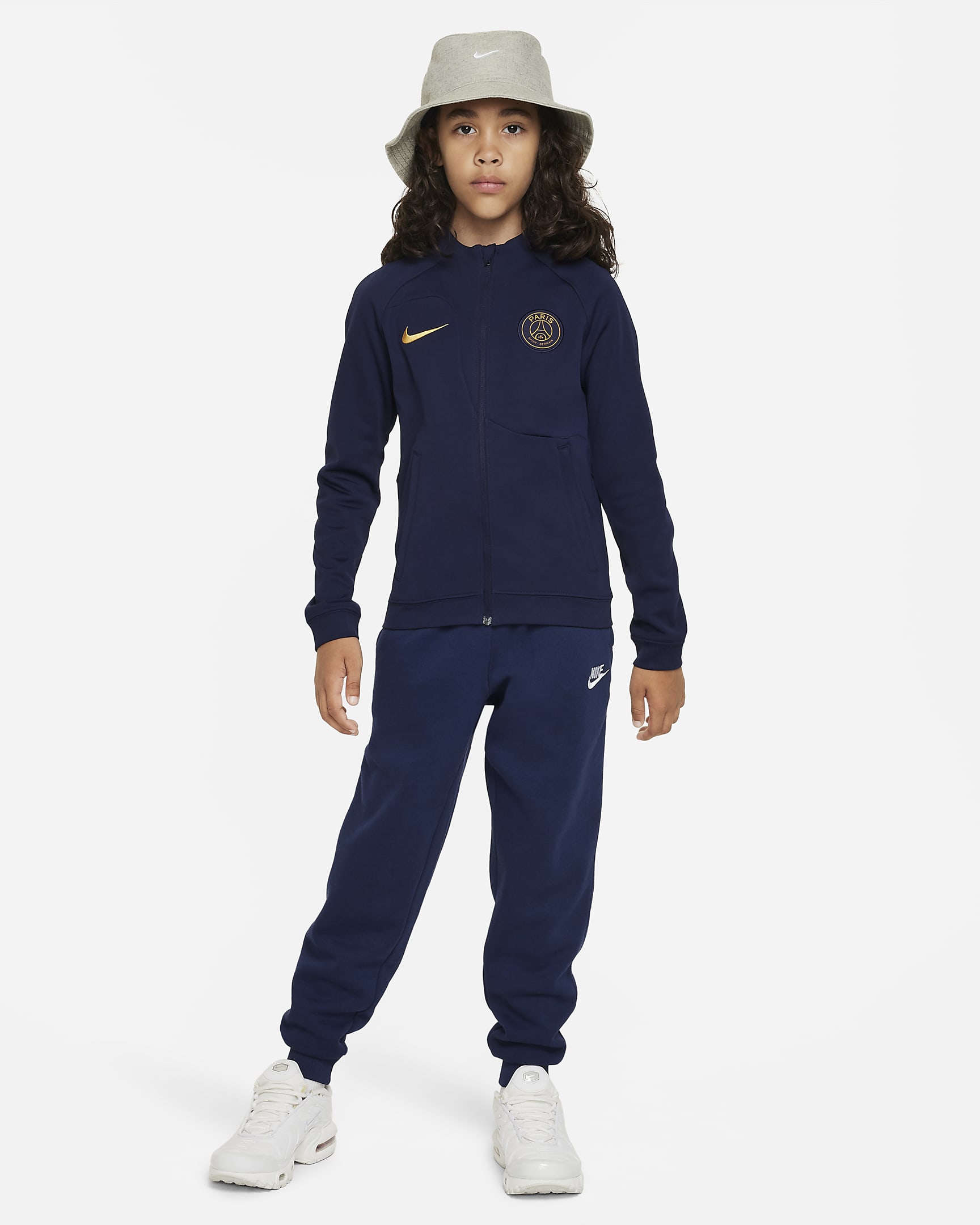 Chamarra de fútbol Nike de tejido Knit con gráfico para niños talla ...