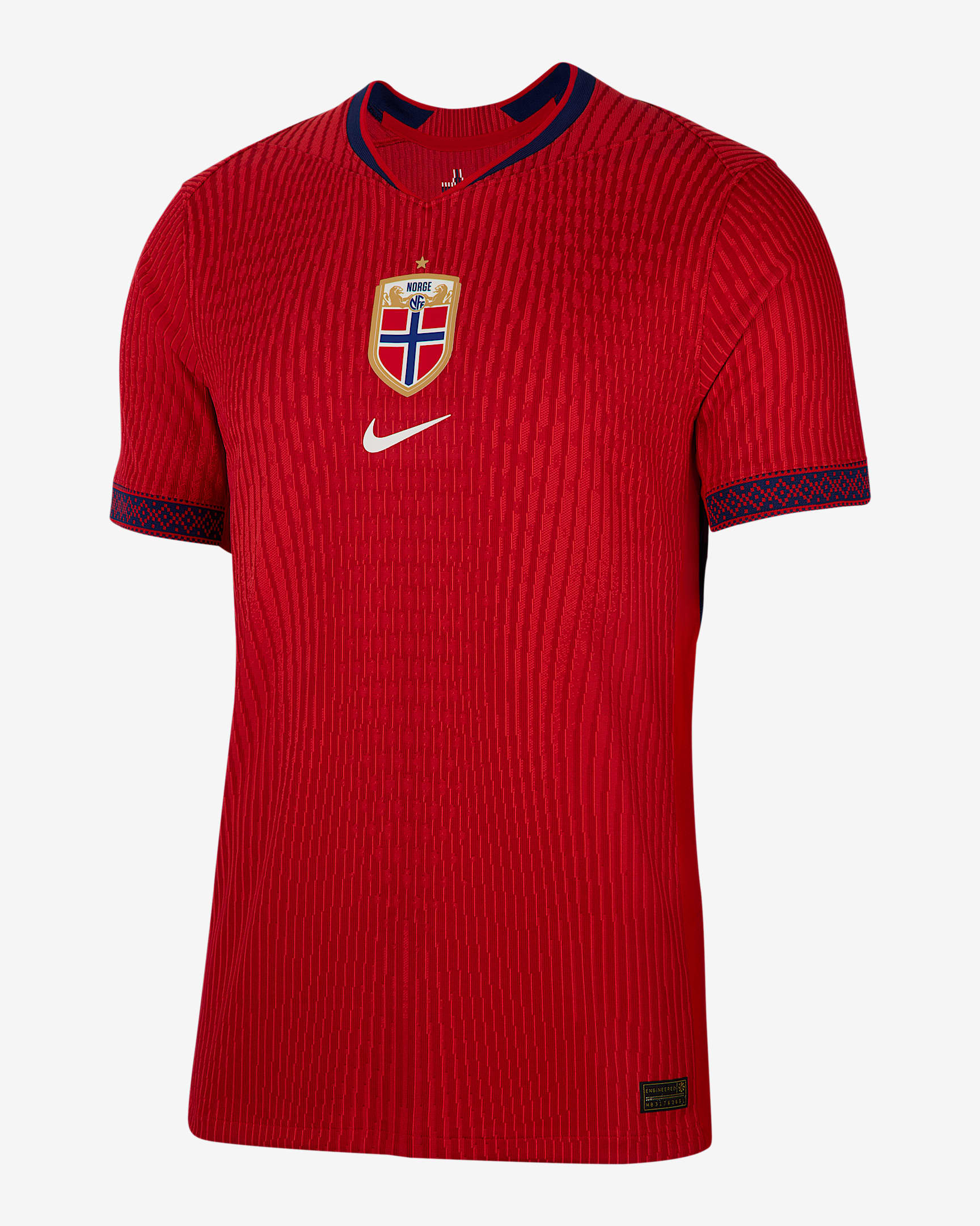 Norwegen 2025 Match Home (Frauenteam) Nike Authentic Dri-FIT ADV Fußballtrikot (Herren) - University Red/Blue Void/Weiß