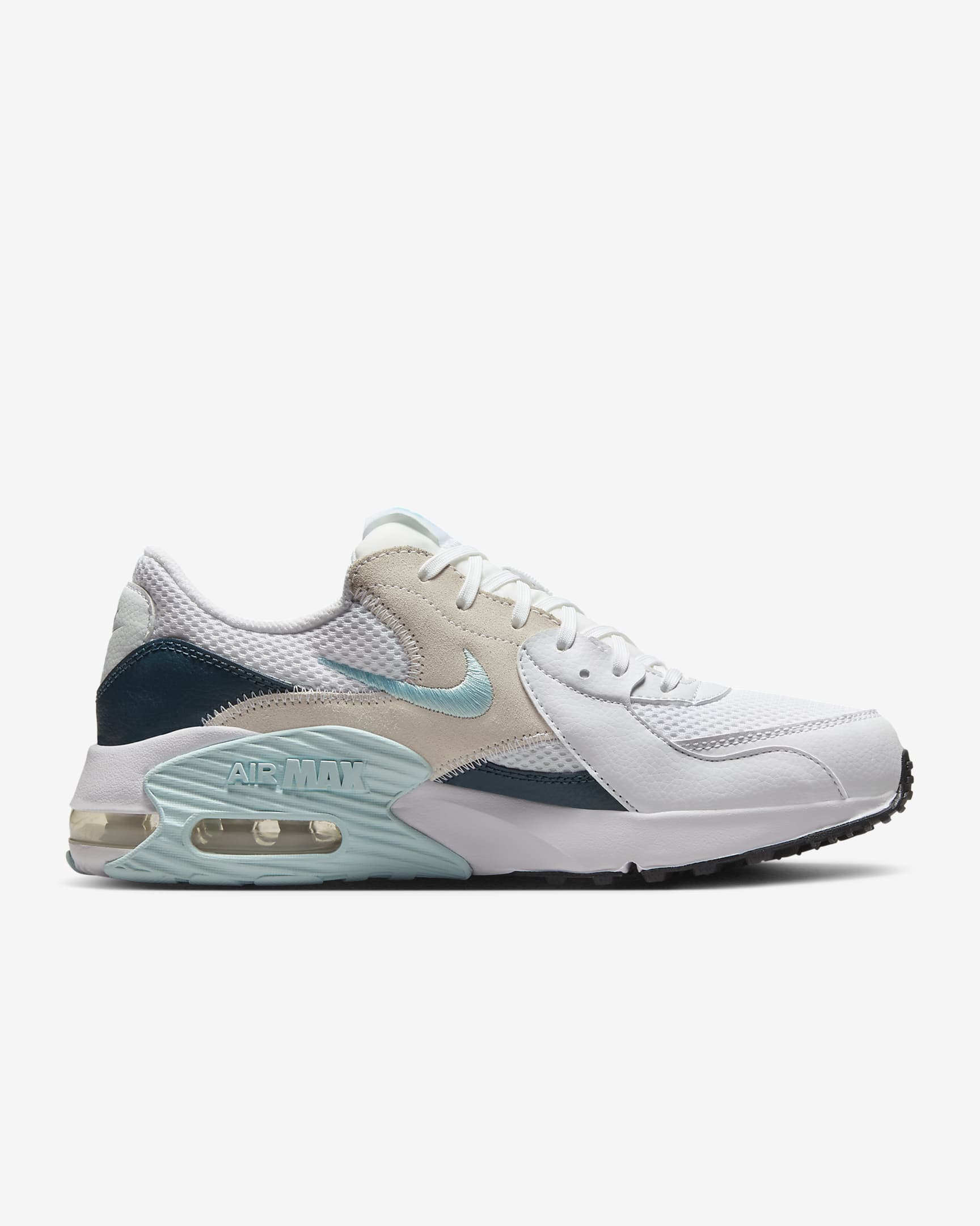 Tenis para mujer Nike Air Max Excee - Blanco/Azul marino militar/Negro/Azul glacial