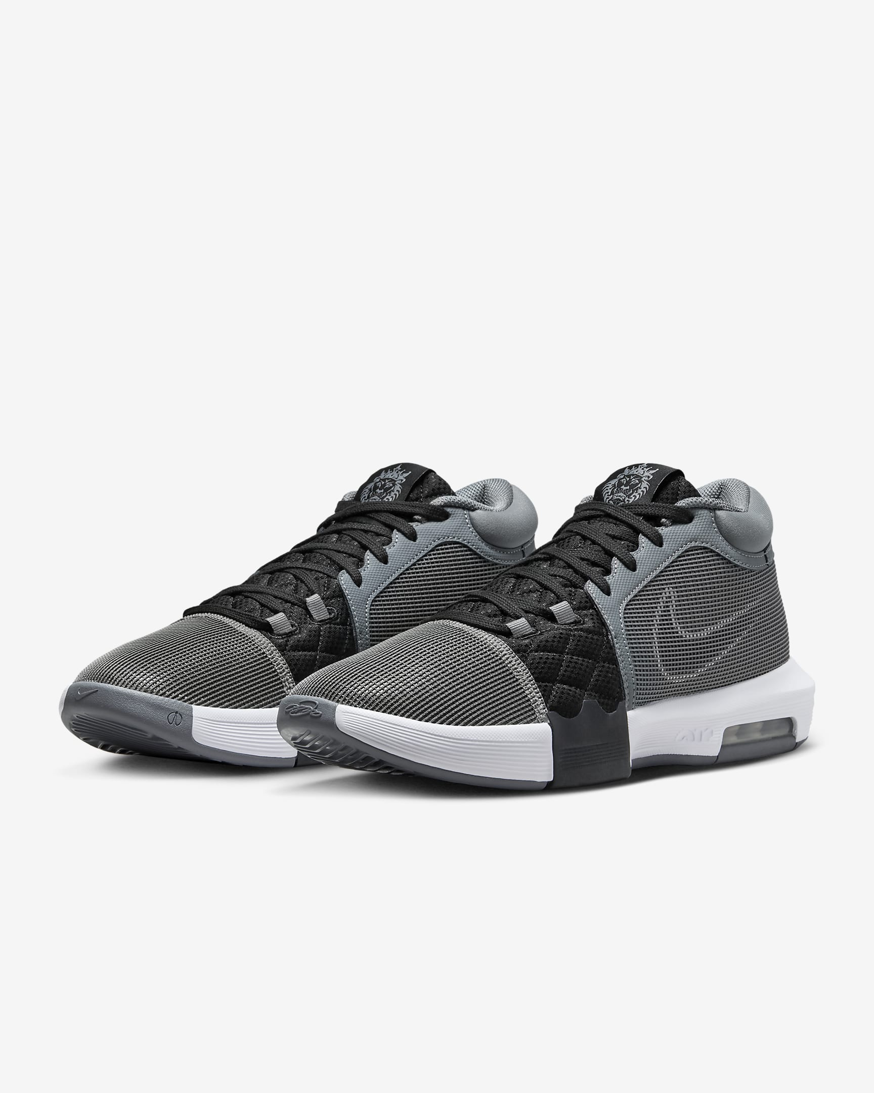 Buty do koszykówki LeBron Witness 8 - Cool Grey/Czerń/Biel