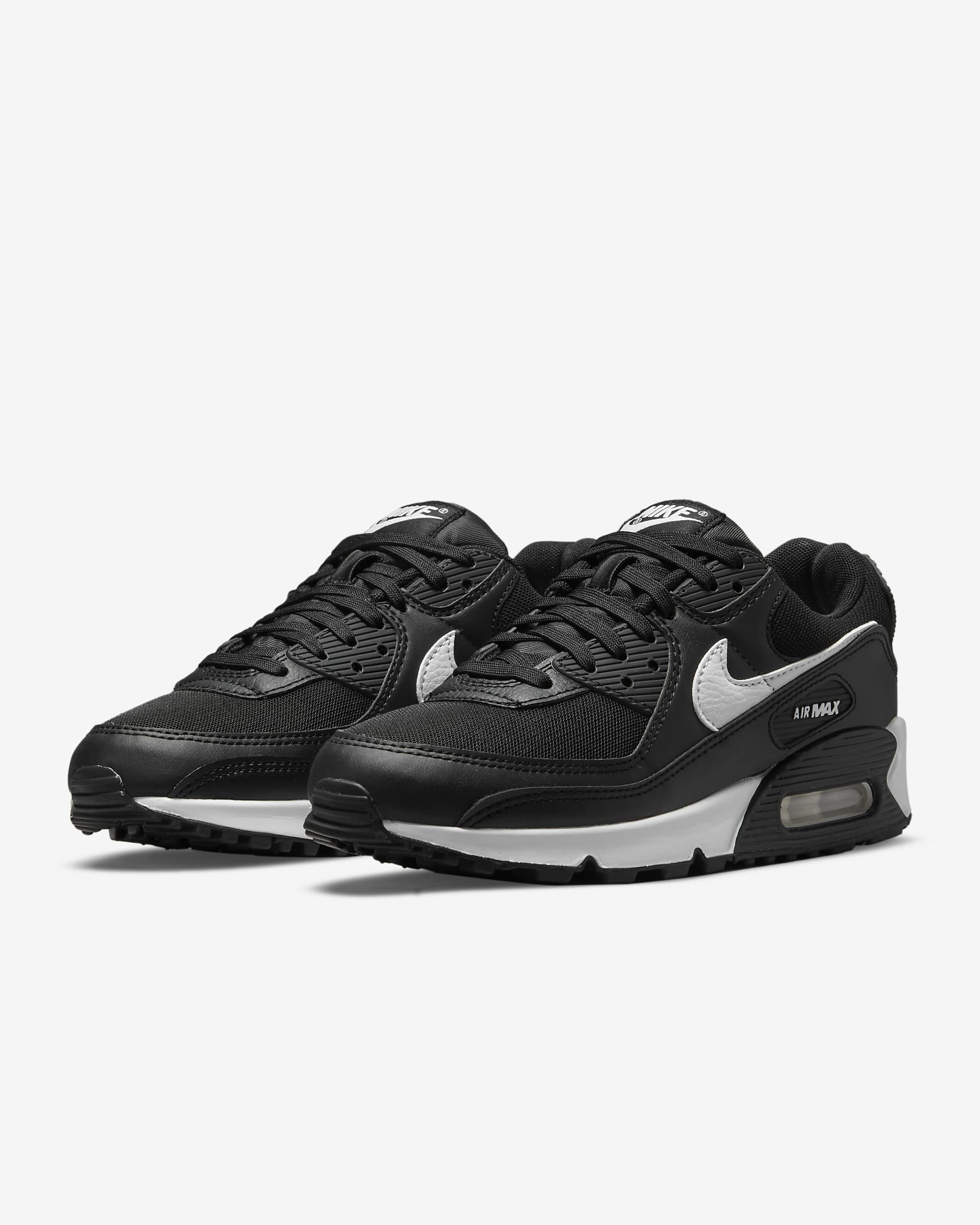 Chaussure Nike Air Max 90 pour femme - Noir/Noir/Blanc