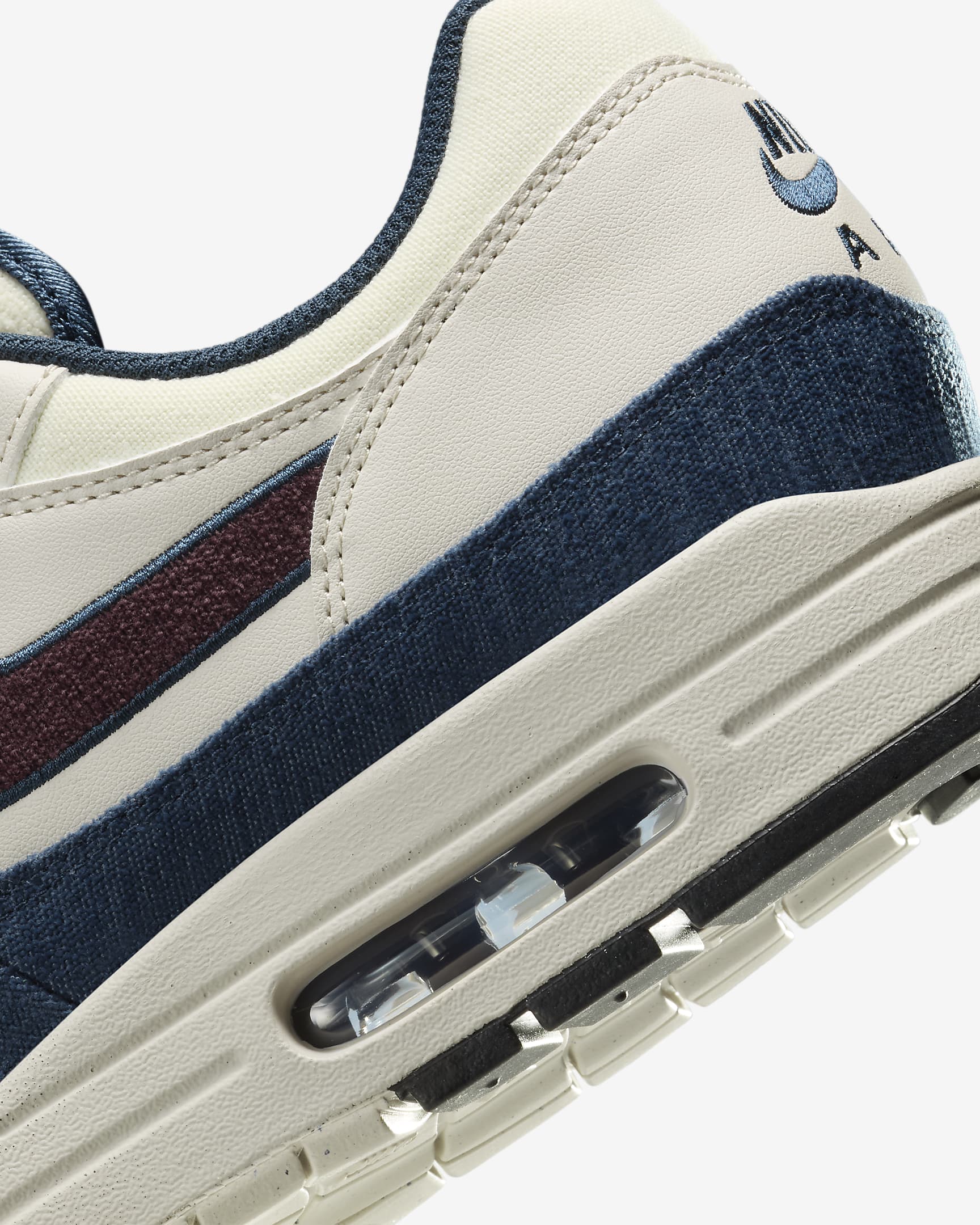 Nike Air Max 1 Men's Shoes - Coconut Milk/Armoury Navy/Light Orewood Brown/Burgundy Crush