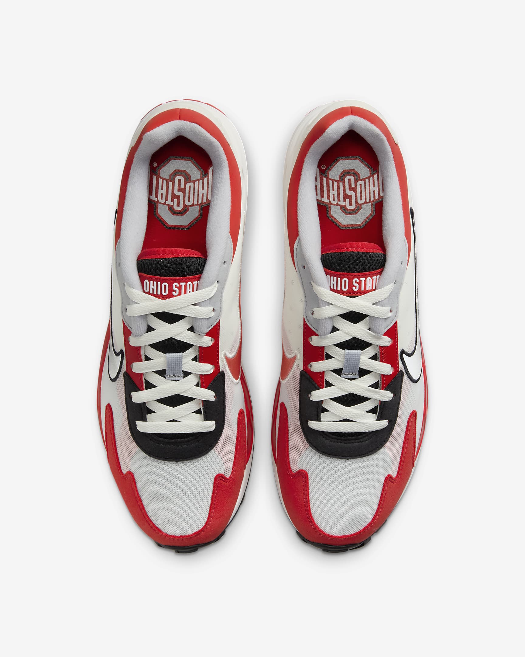 Tenis para hombre Ohio State Nike Air Max Solo - Negro/Fantasma/Rojo universitario/Plata metalizado