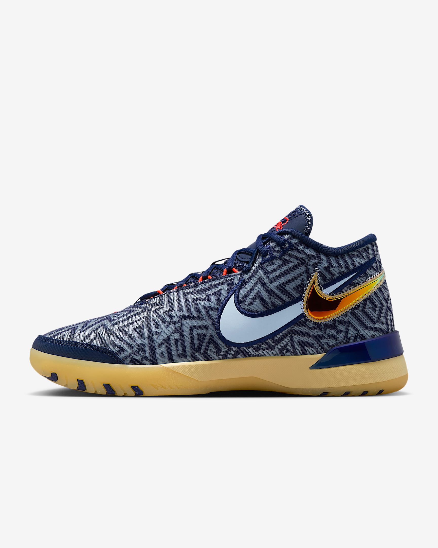 LeBron NXXT Genisus basketbalschoenen - Midnight Navy/Soft Yellow/Bright Crimson/Light Armory Blue