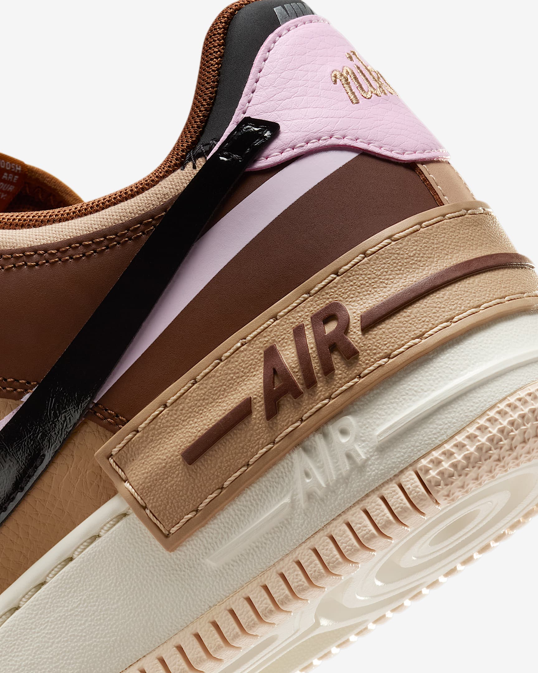 Dámská bota Nike Air Force 1 Shadow - Light British Tan/Pink Foam/Hemp/Černá