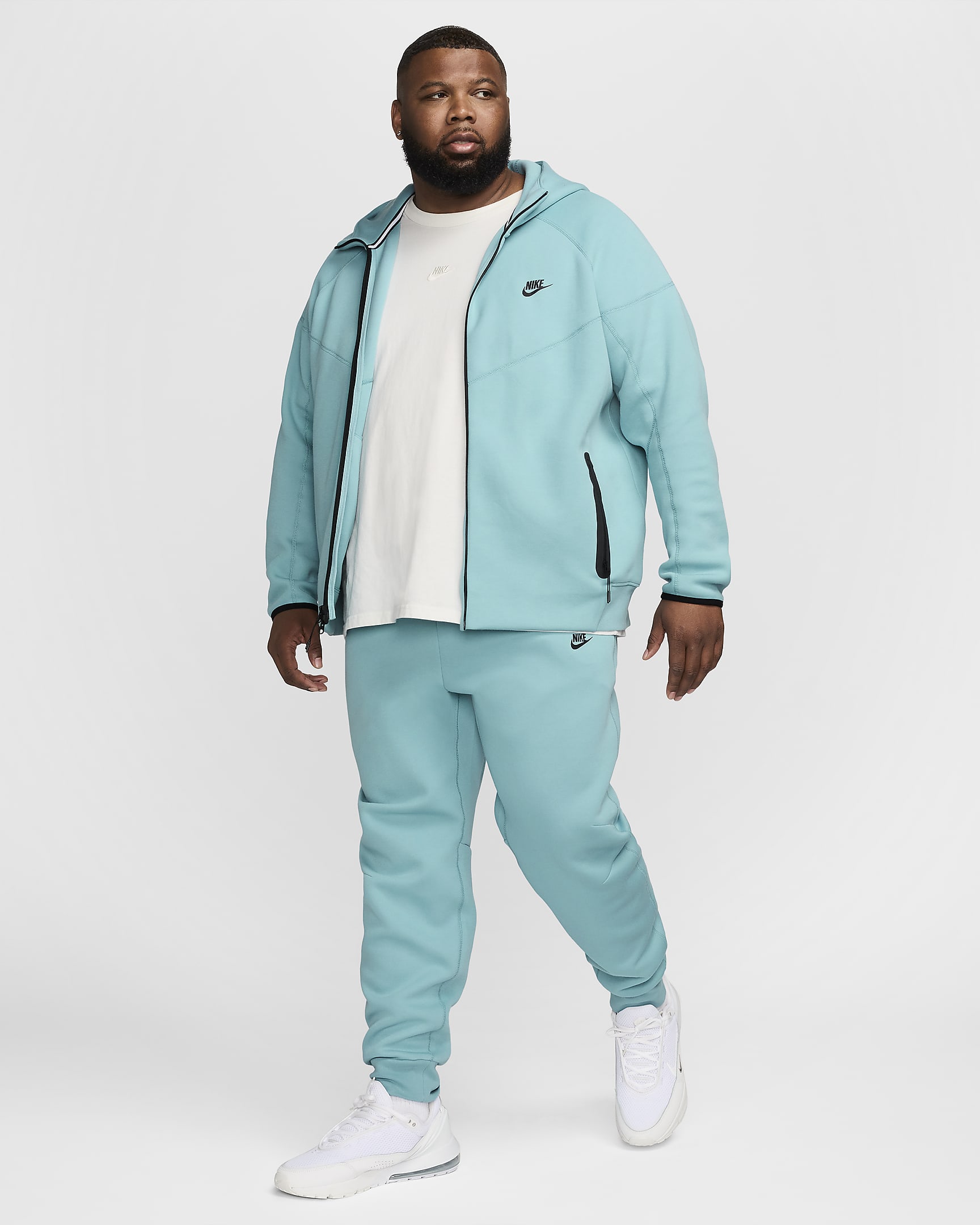 Joggingbyxor Nike Sportswear Tech Fleece för män - Denim Turquoise/Svart