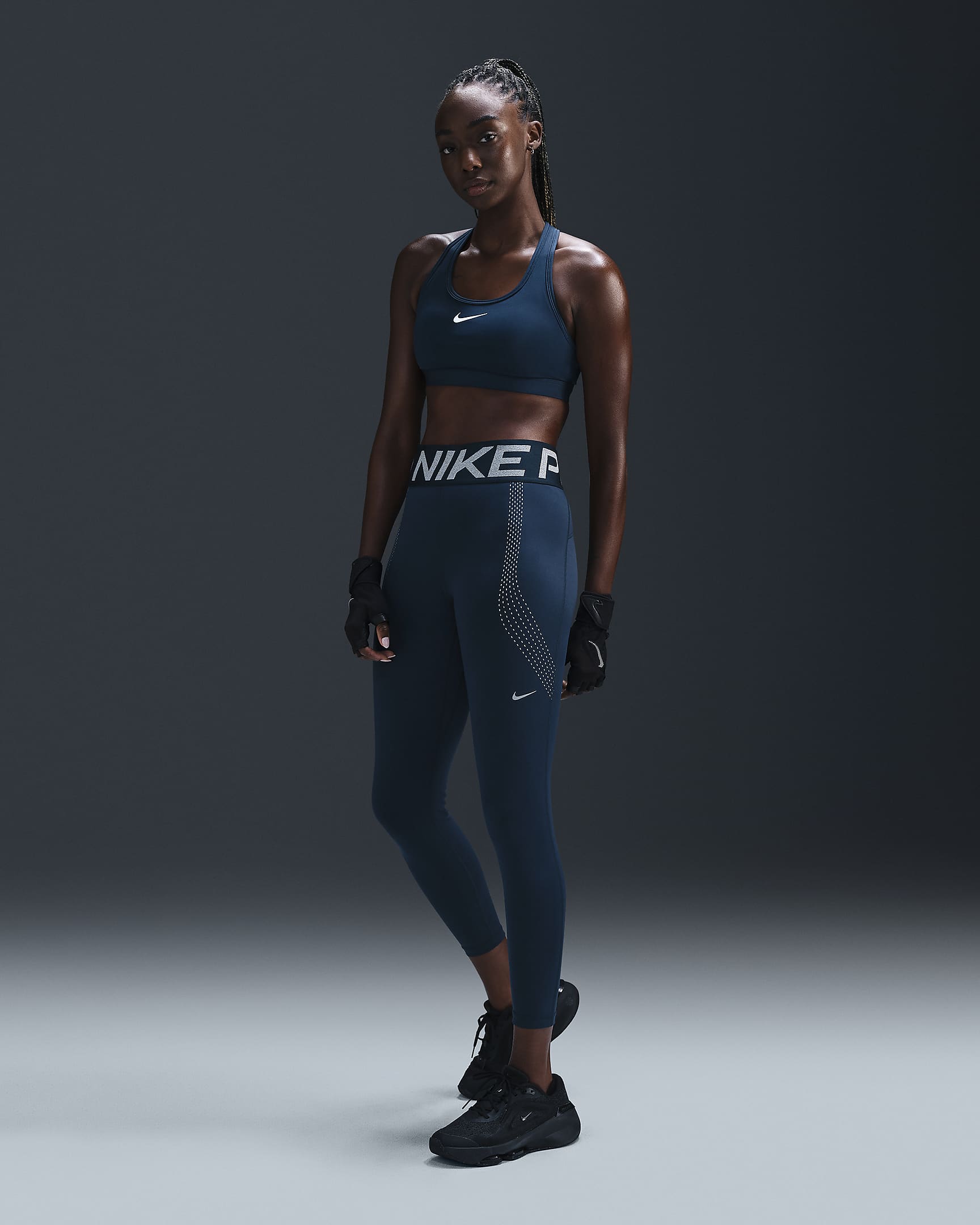 Damskie legginsy 7/8 z wysokim stanem Nike Pro Sculpt - Armory Navy