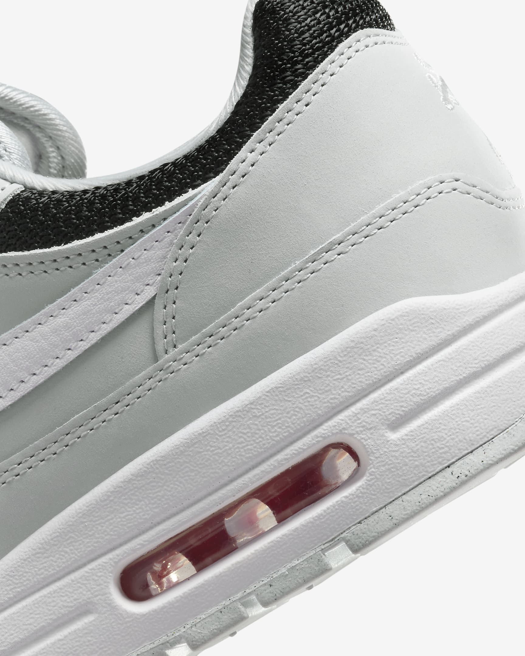 Nike Air Max 1 Premium Men's Shoes - Pure Platinum/Black/Sport Red/White