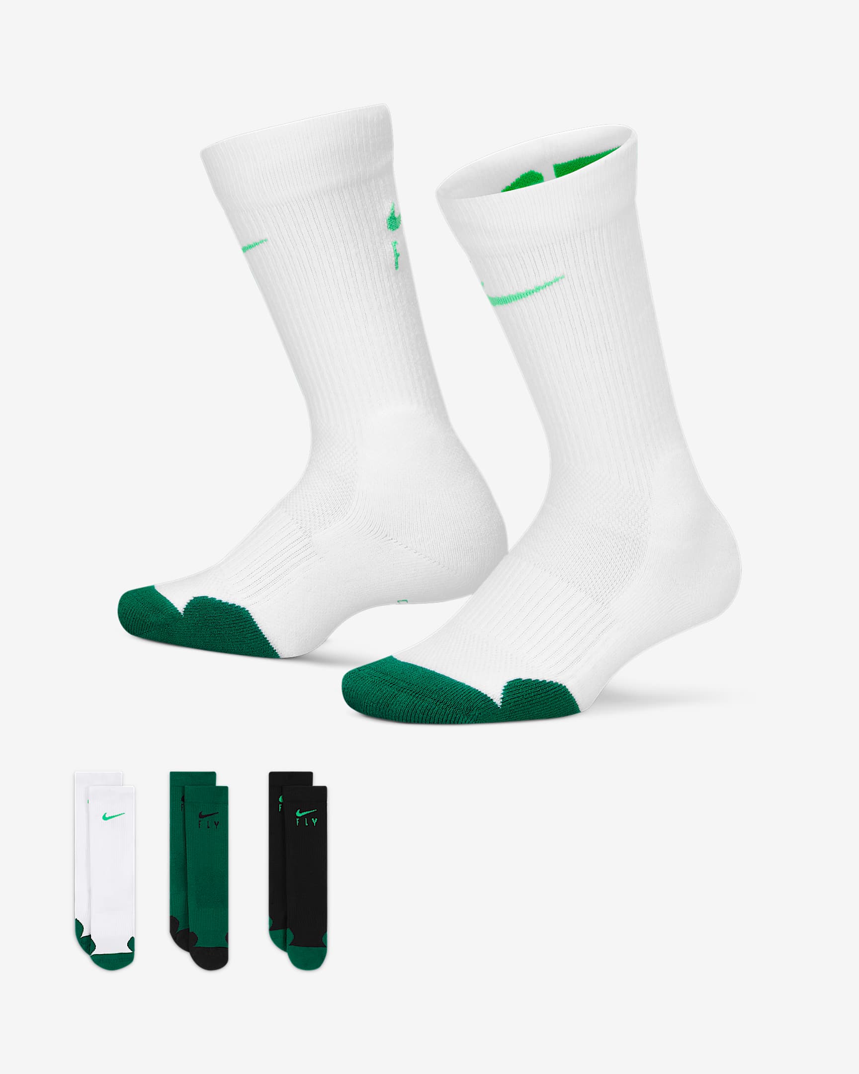 Nike Elite Kids' Crew Socks (3 Pairs). Nike JP