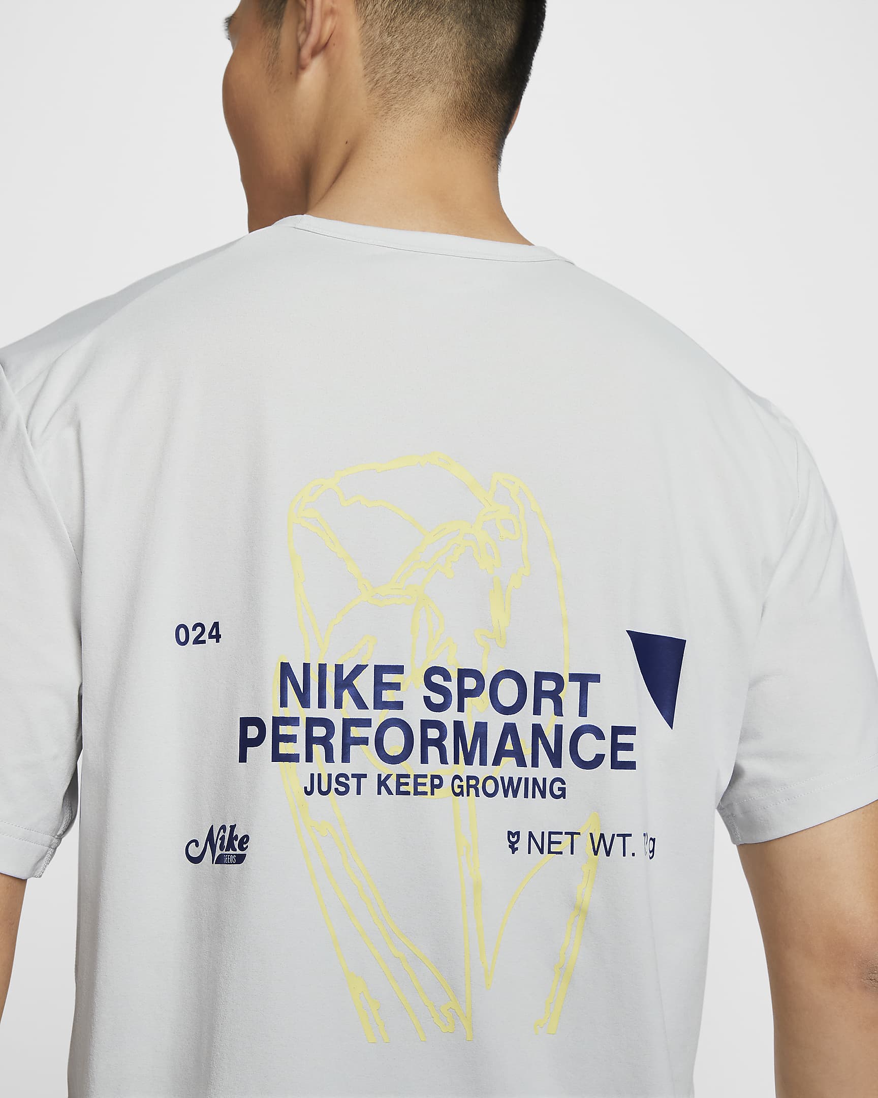 Nike Hyverse Men's Dri-FIT UV Short-sleeve Versatile Top - Photon Dust/Deep Royal Blue