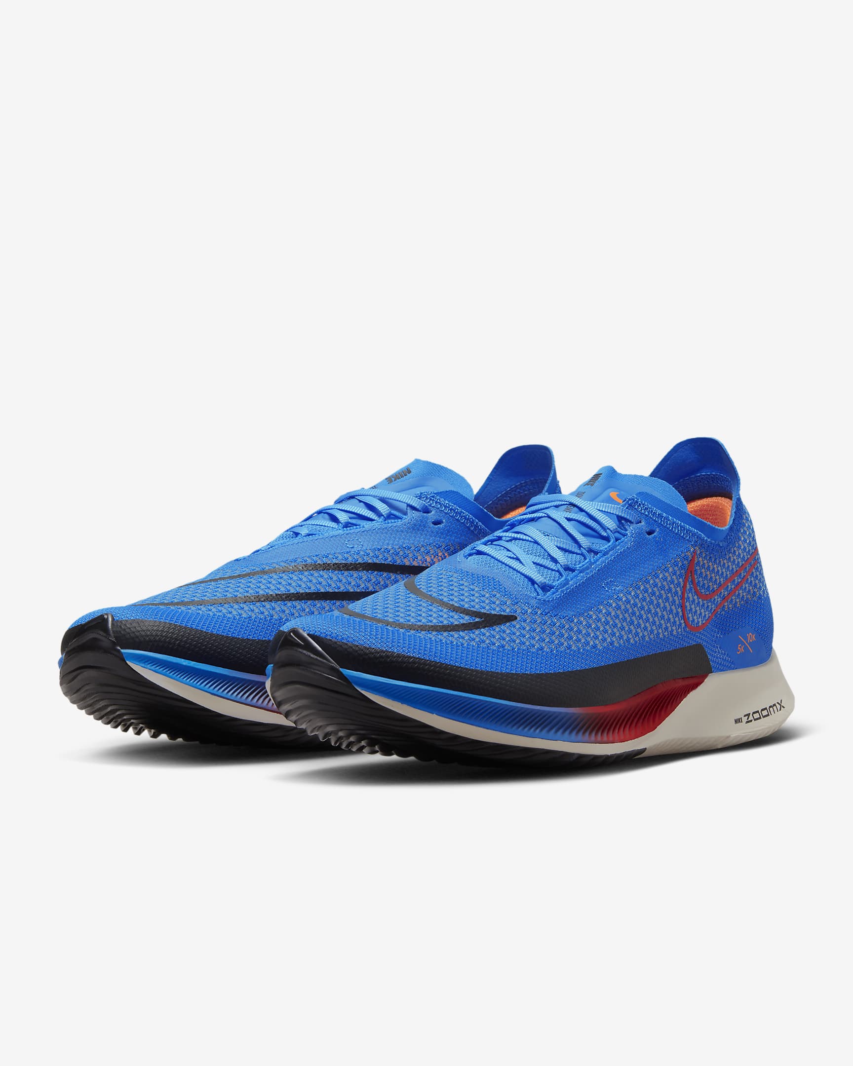 Nike Streakfly Road Racing Shoes - Photo Blue/Black/Total Orange/University Red