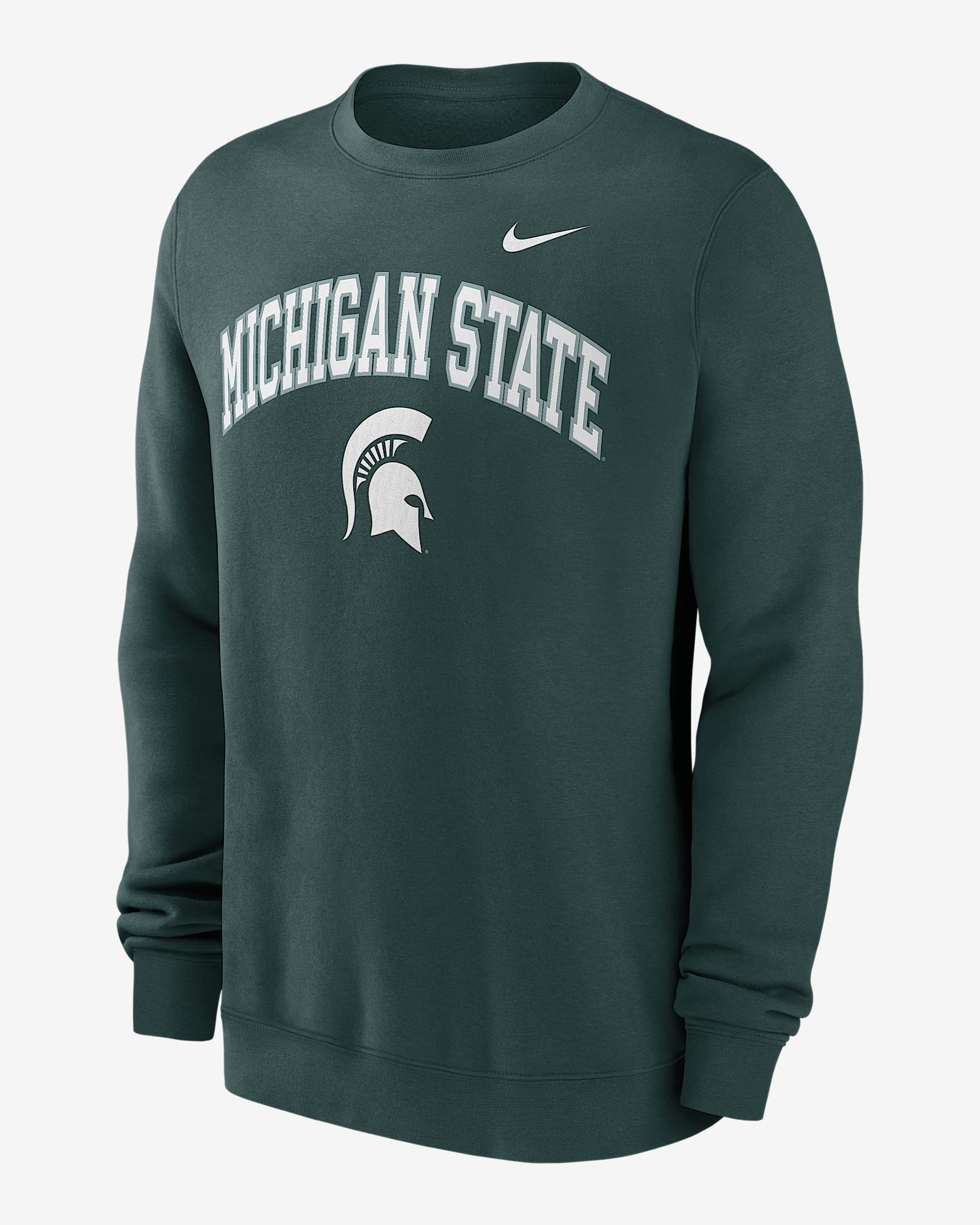 Michigan State Arch Men's Nike College Pullover Crew - Green
