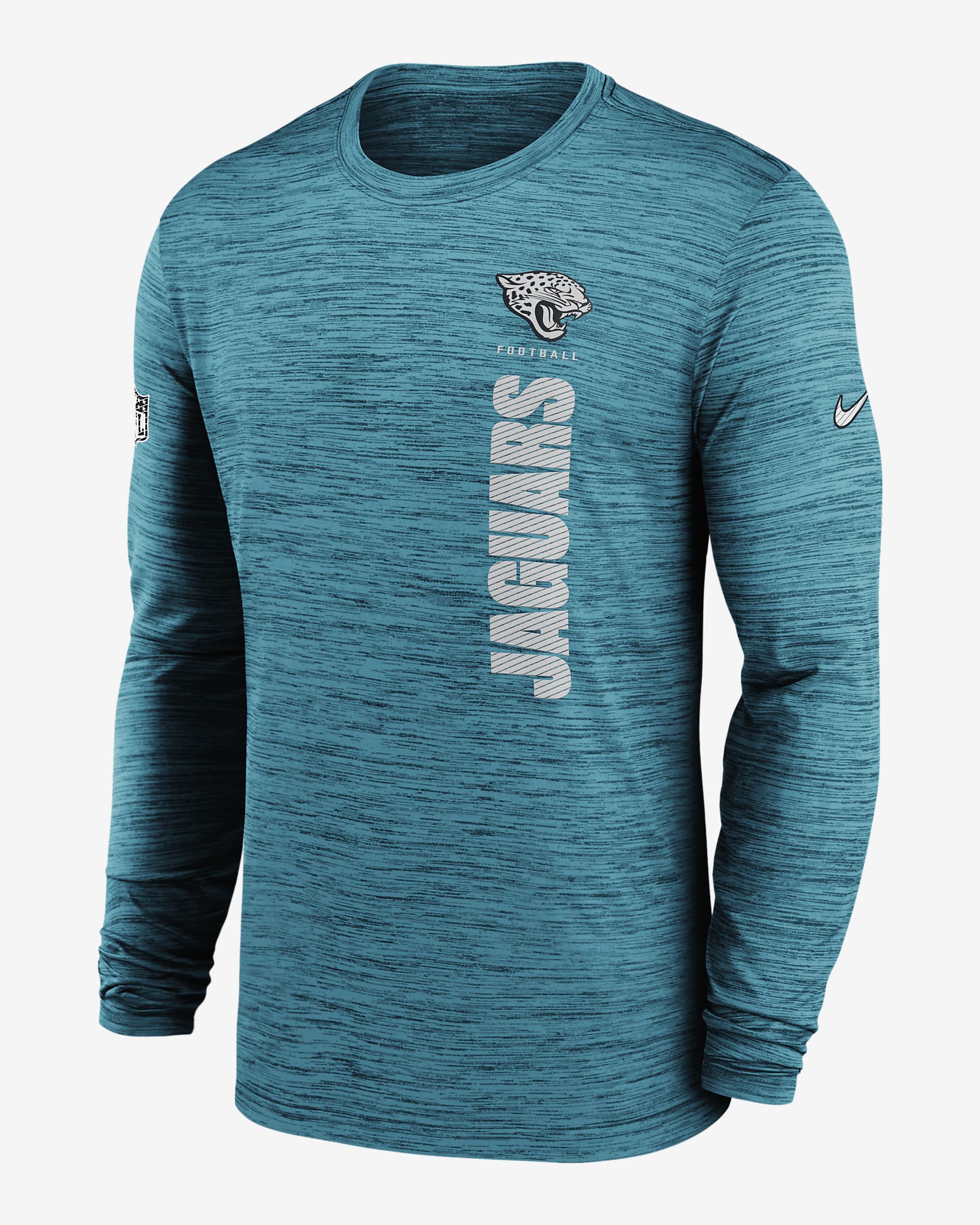 Jacksonville Jaguars Sideline Velocity Men's Nike Dri-FIT NFL Long-Sleeve T-Shirt - Teal