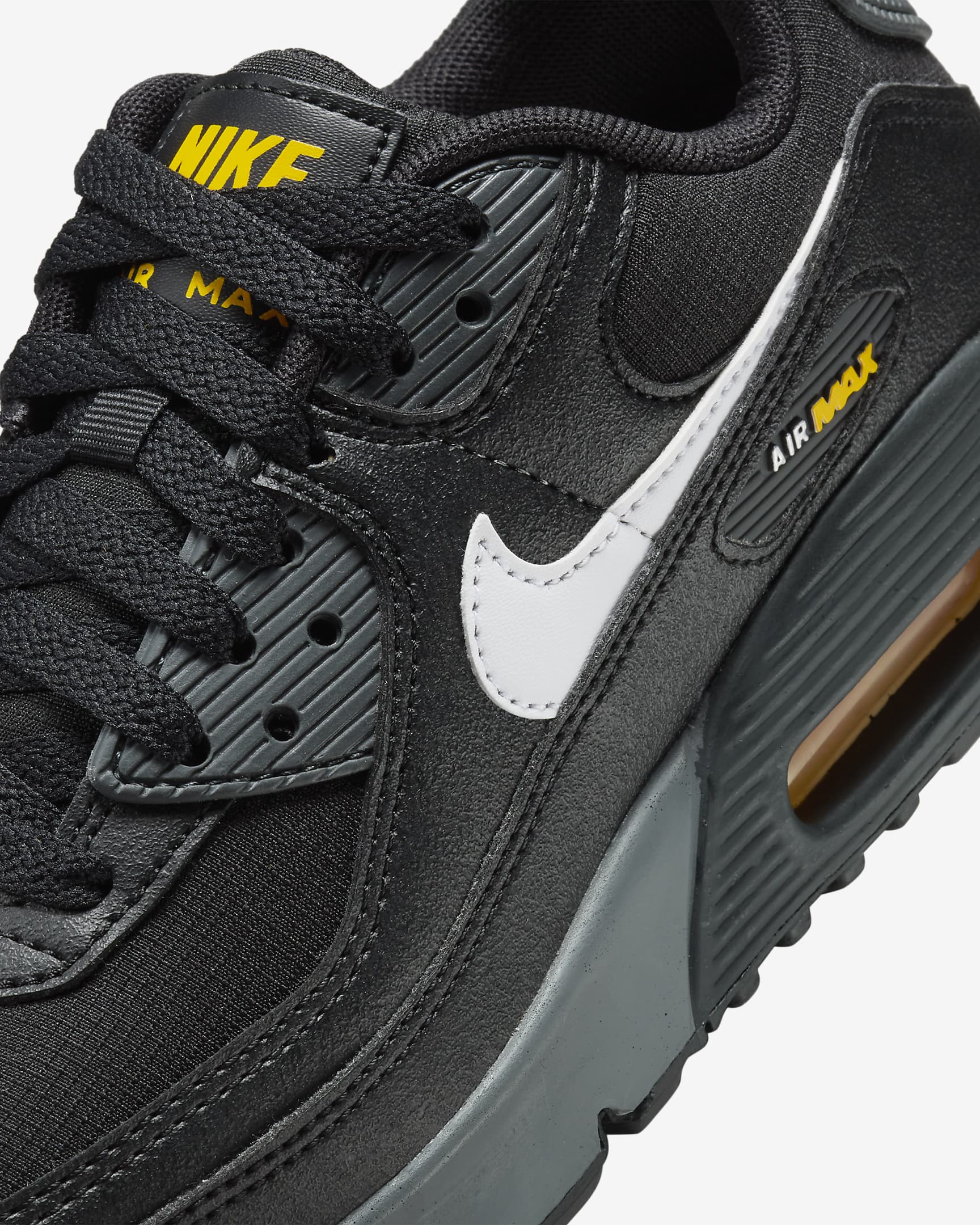 Nike Air Max 90 Older Kids' Shoe - Black/University Gold/Dark Smoke Grey/White