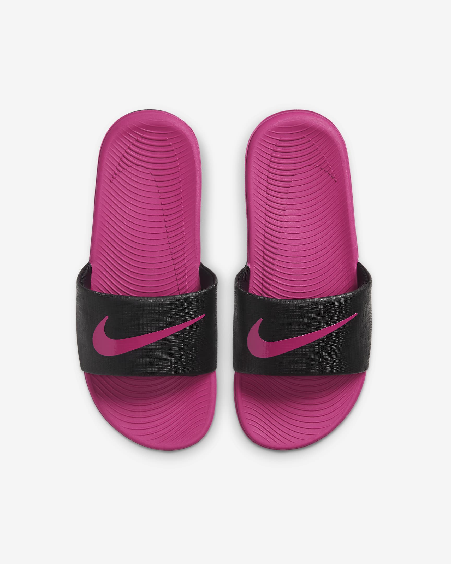 Badtoffel Nike Kawa för barn/ungdom - Svart/Vivid Pink