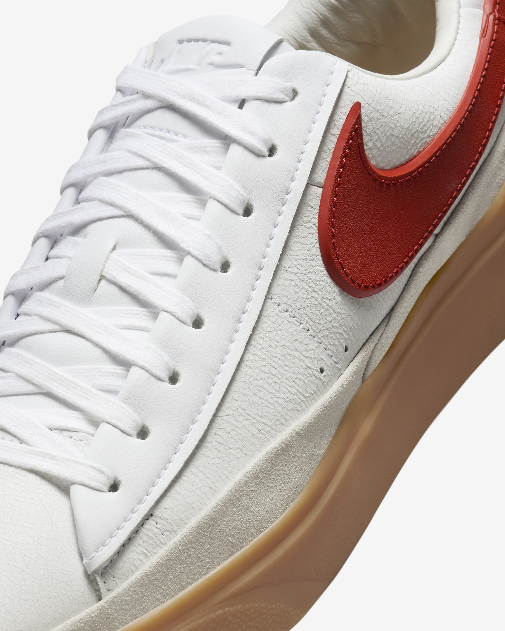 Nike Blazer Phantom Low Men's Shoes - White/Summit White/Gum Yellow/Dragon Red