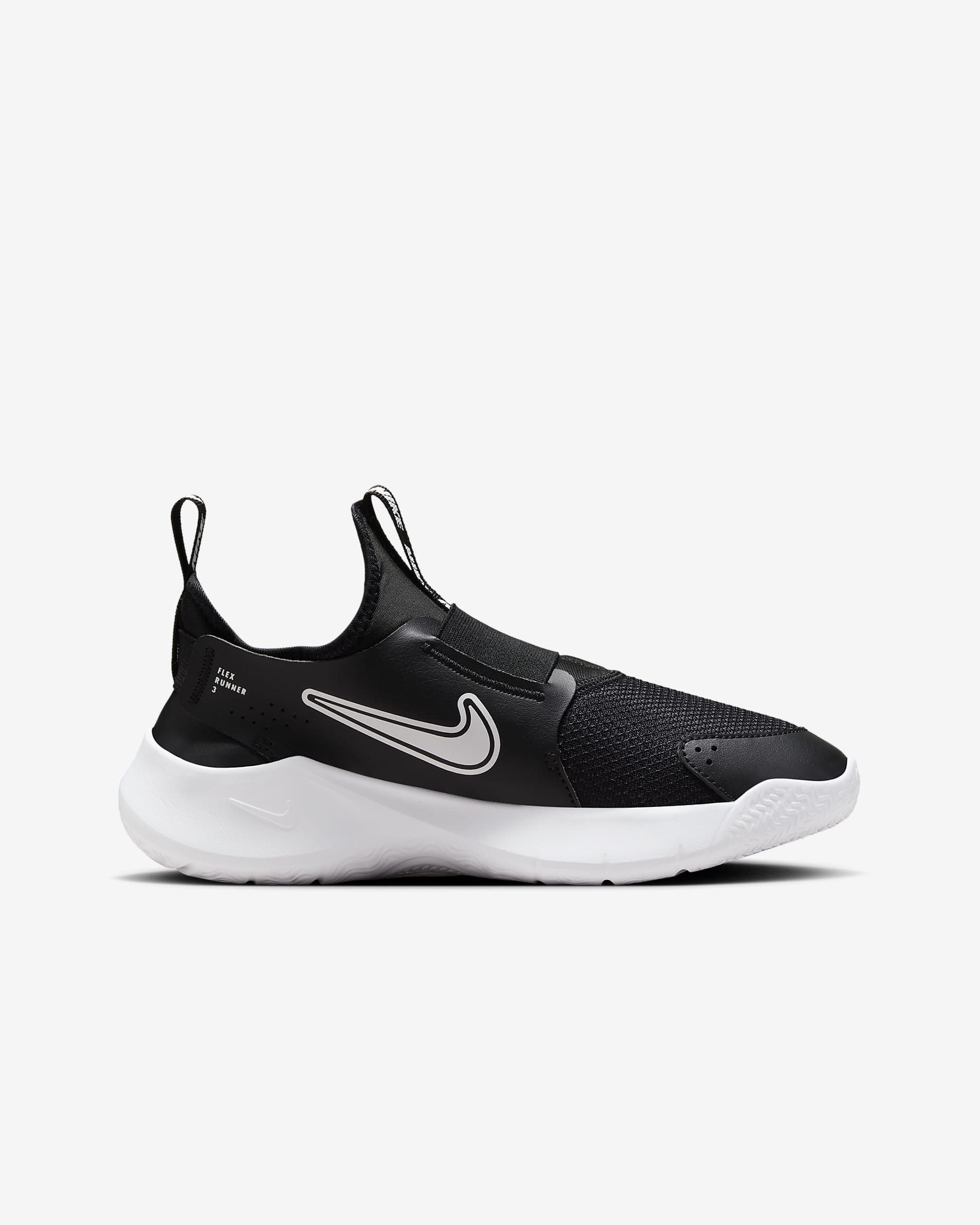 Nike Flex Runner 3 Older Kids' Road Running Shoes - Black/White